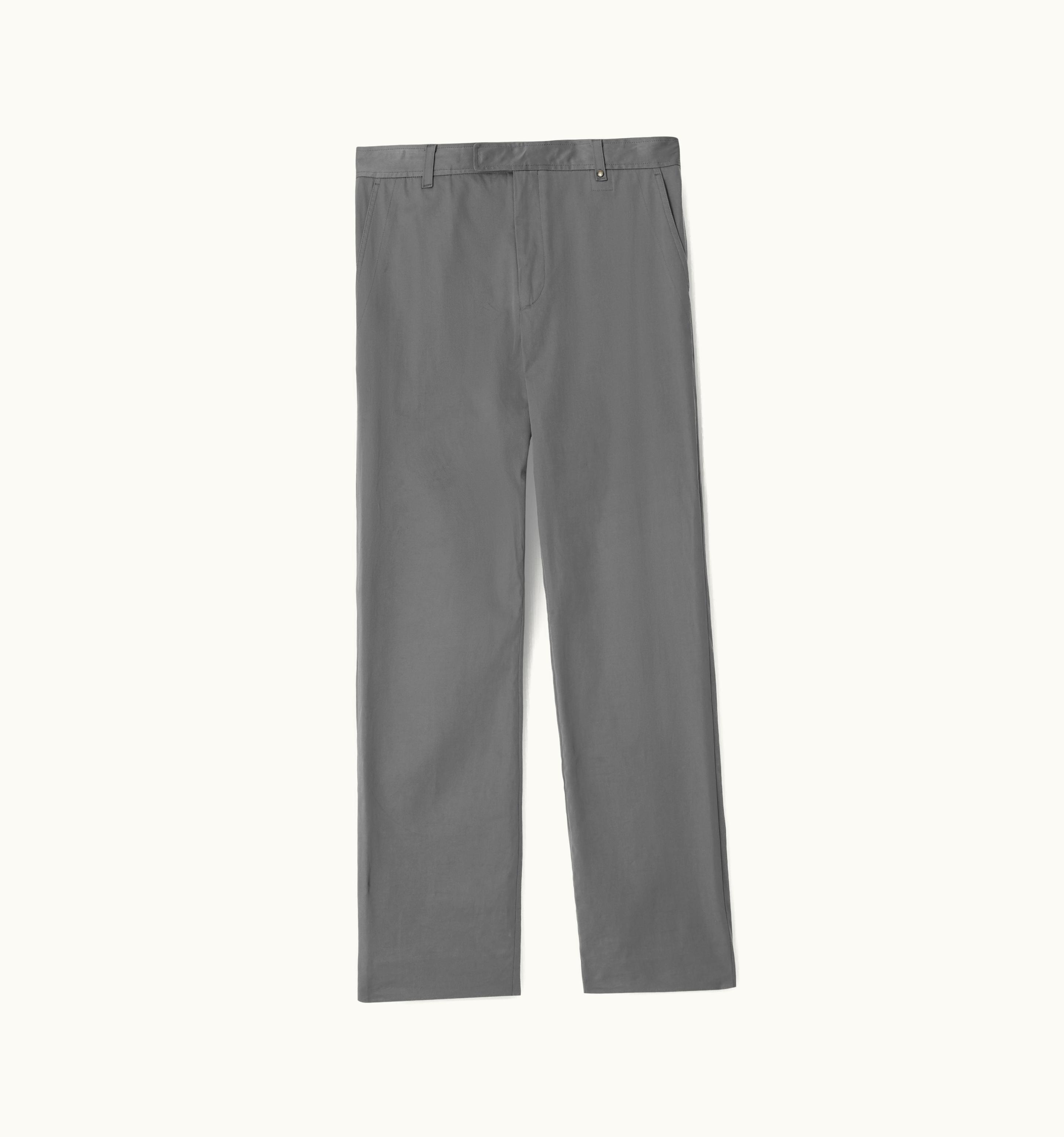Burberry Burberry Monogram Motif Stretch Cotton Twill Chinos In Flint Grey - Men