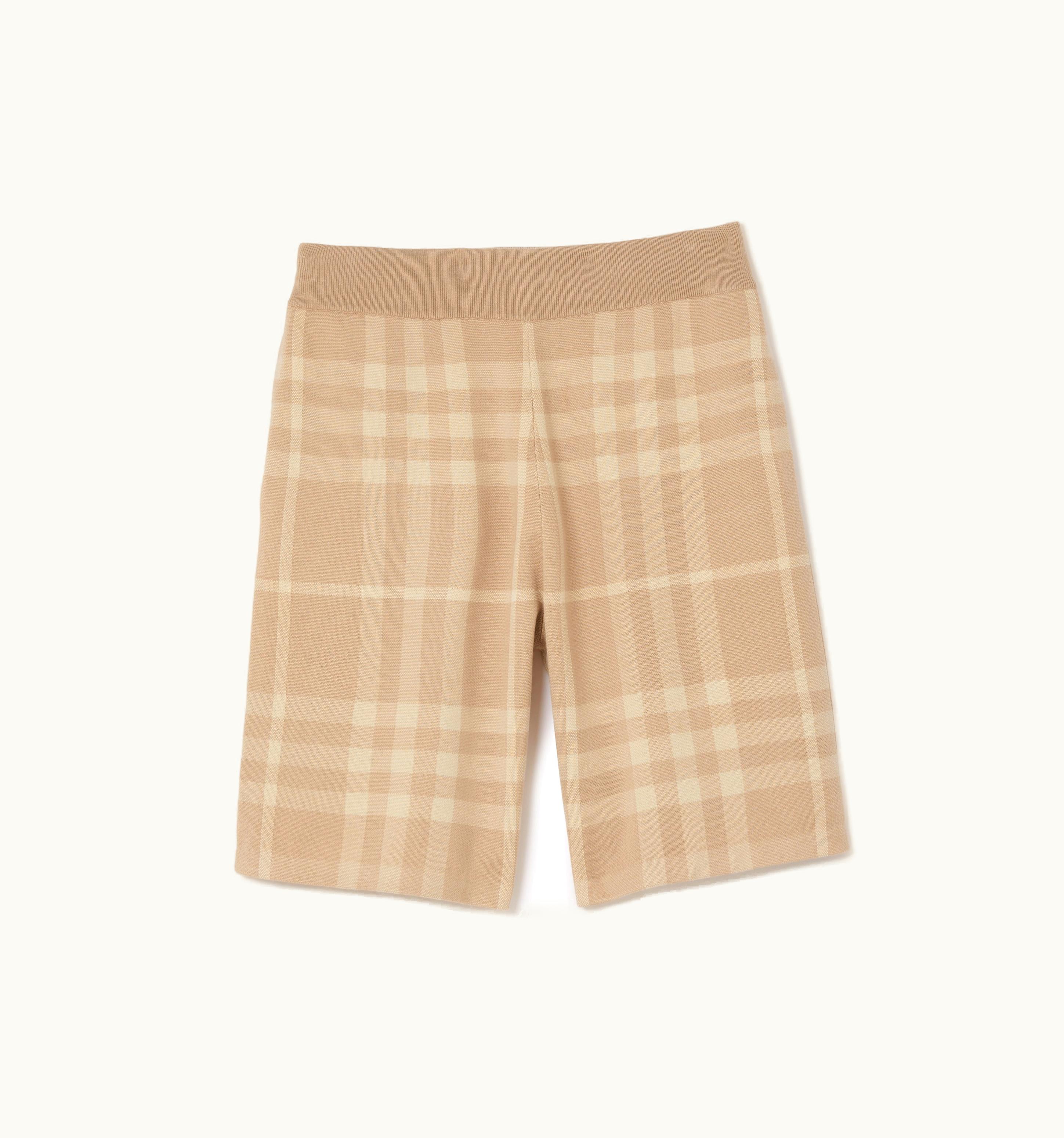 Burberry Burberry Check Wool Silk Jacquard Shorts In Soft Fawn - Men UZ0141174