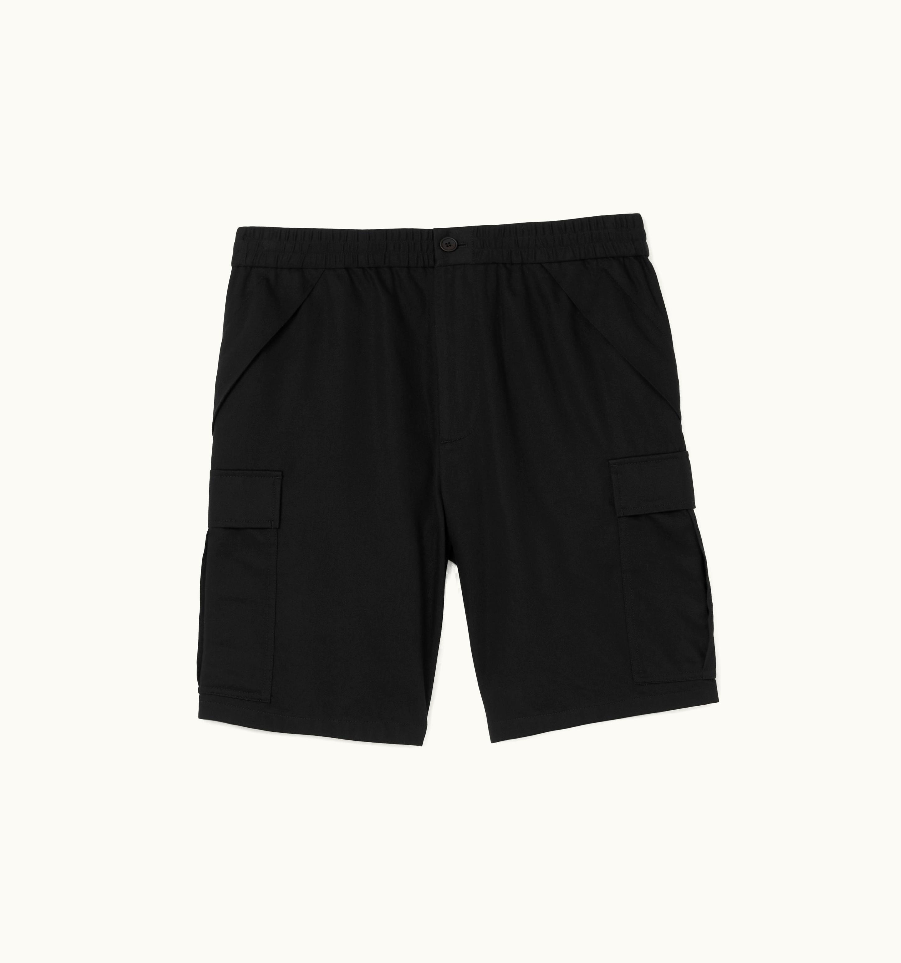 Burberry Burberry Logo Detail Cotton Cargo Shorts In Black - Men UZ0141177