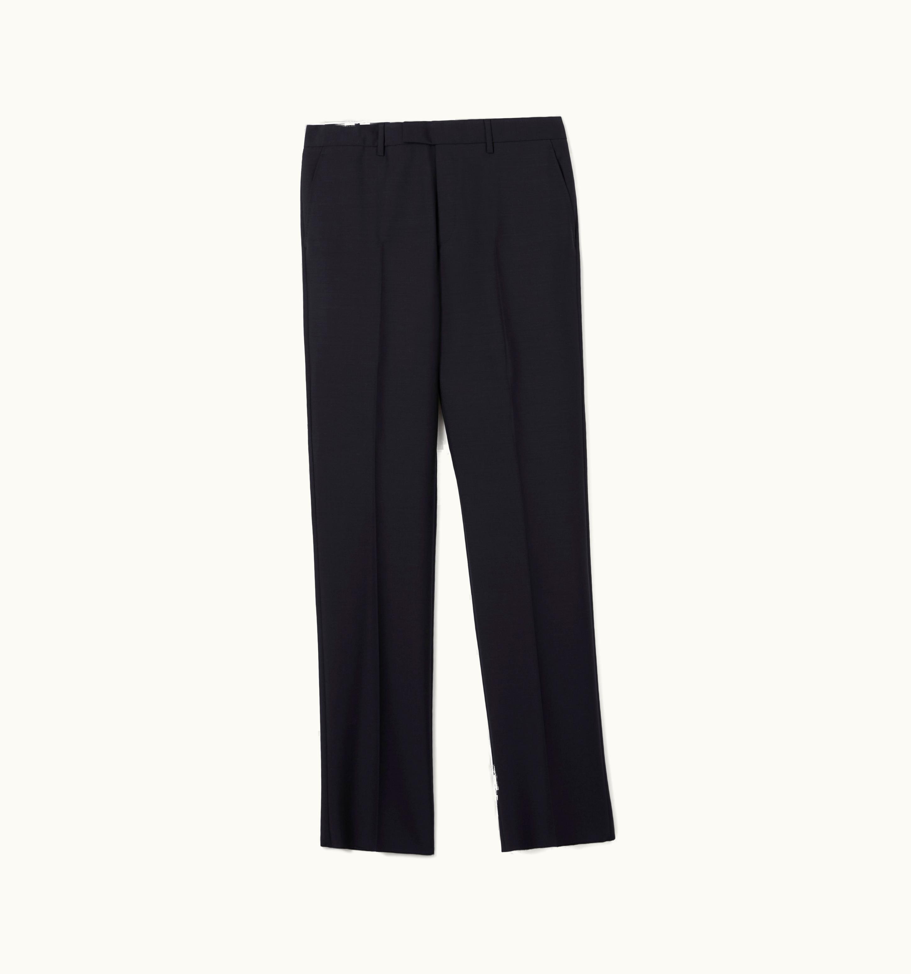 Burberry Burberry Classic Fit Wool Mohair Tailored Trousers In Navy - Men