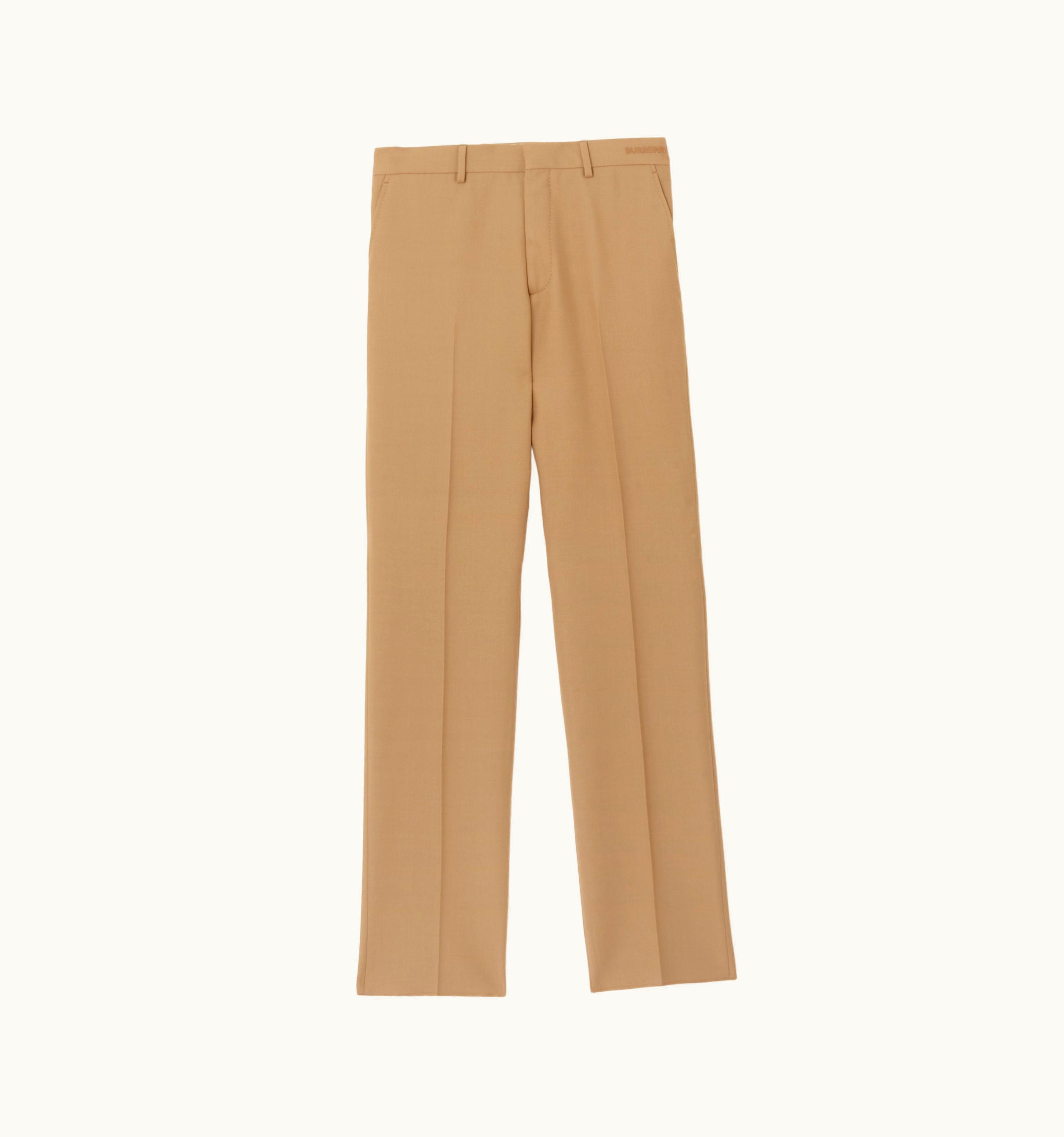 Burberry Burberry Classic Fit Wool Silk Tailored Trousers In Camel - Men UZ0141184