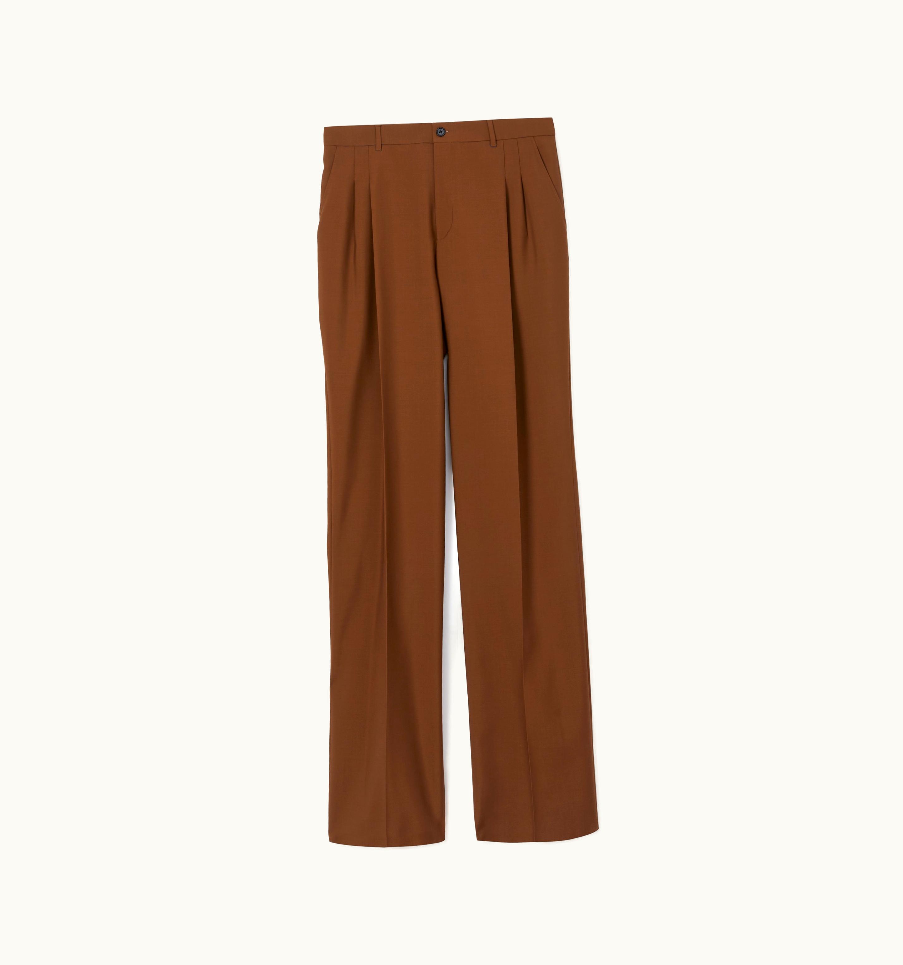 Burberry Burberry Wool Tailored Trousers In Dark Birch Brown - Men