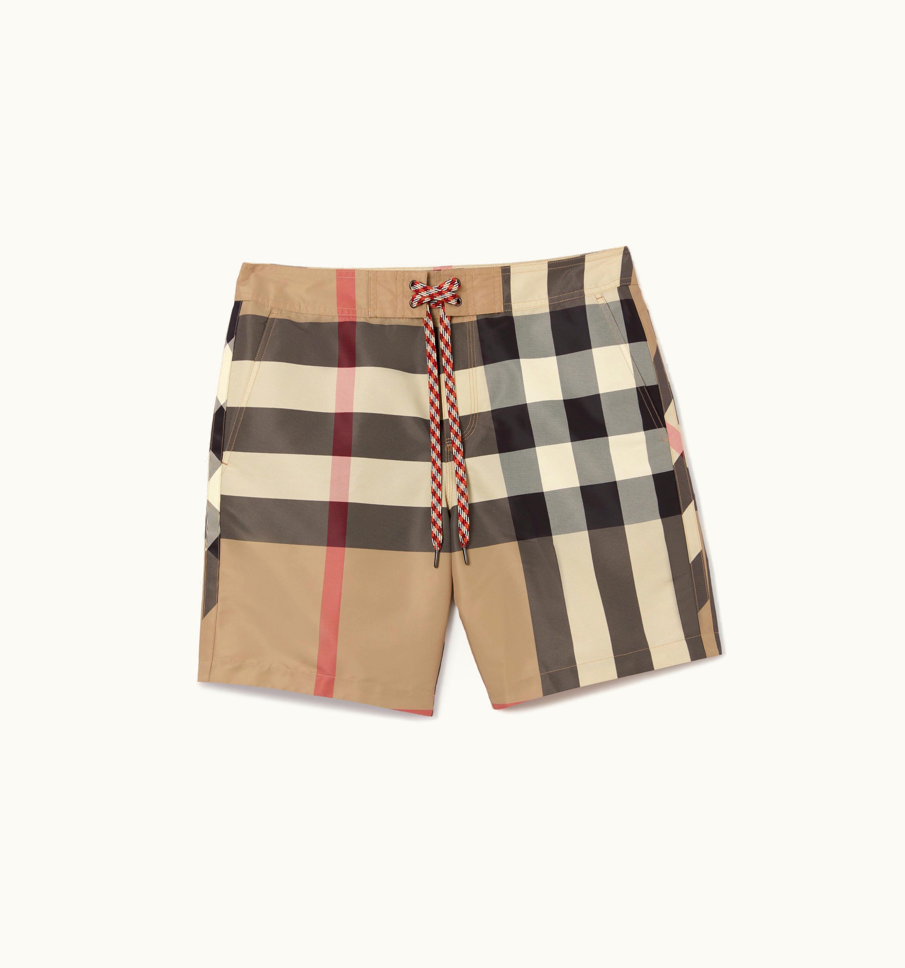 Burberry Burberry Check Drawcord Swim Shorts In Archive Beige - Men UZ0141190