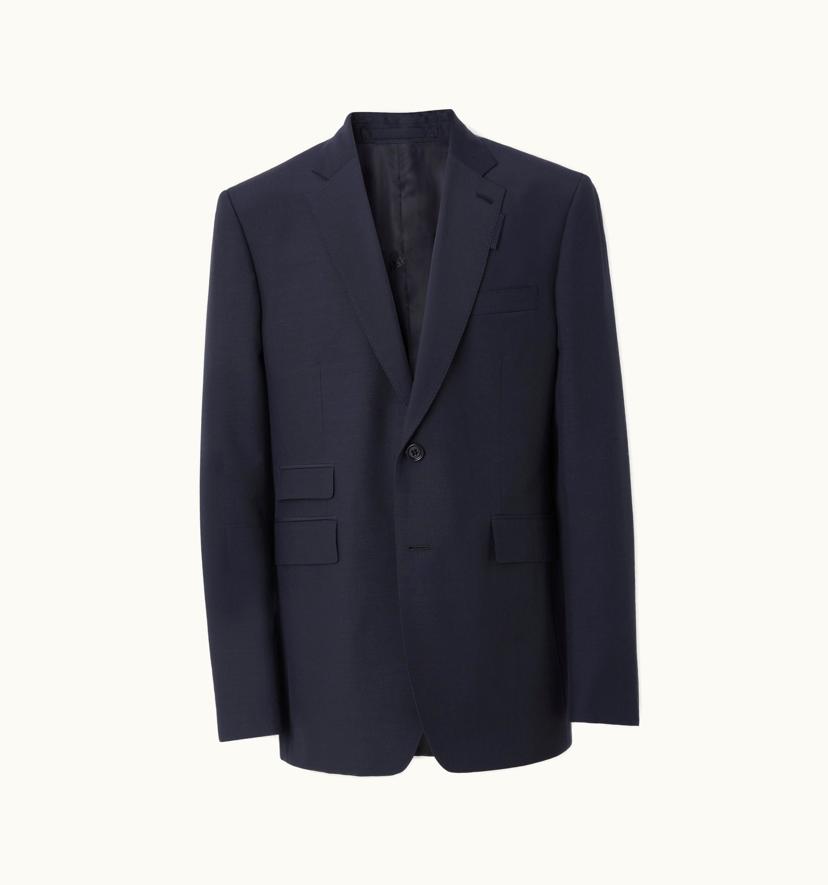 Burberry Burberry Classic Fit Wool Mohair Tailored Jacket In Navy - Men