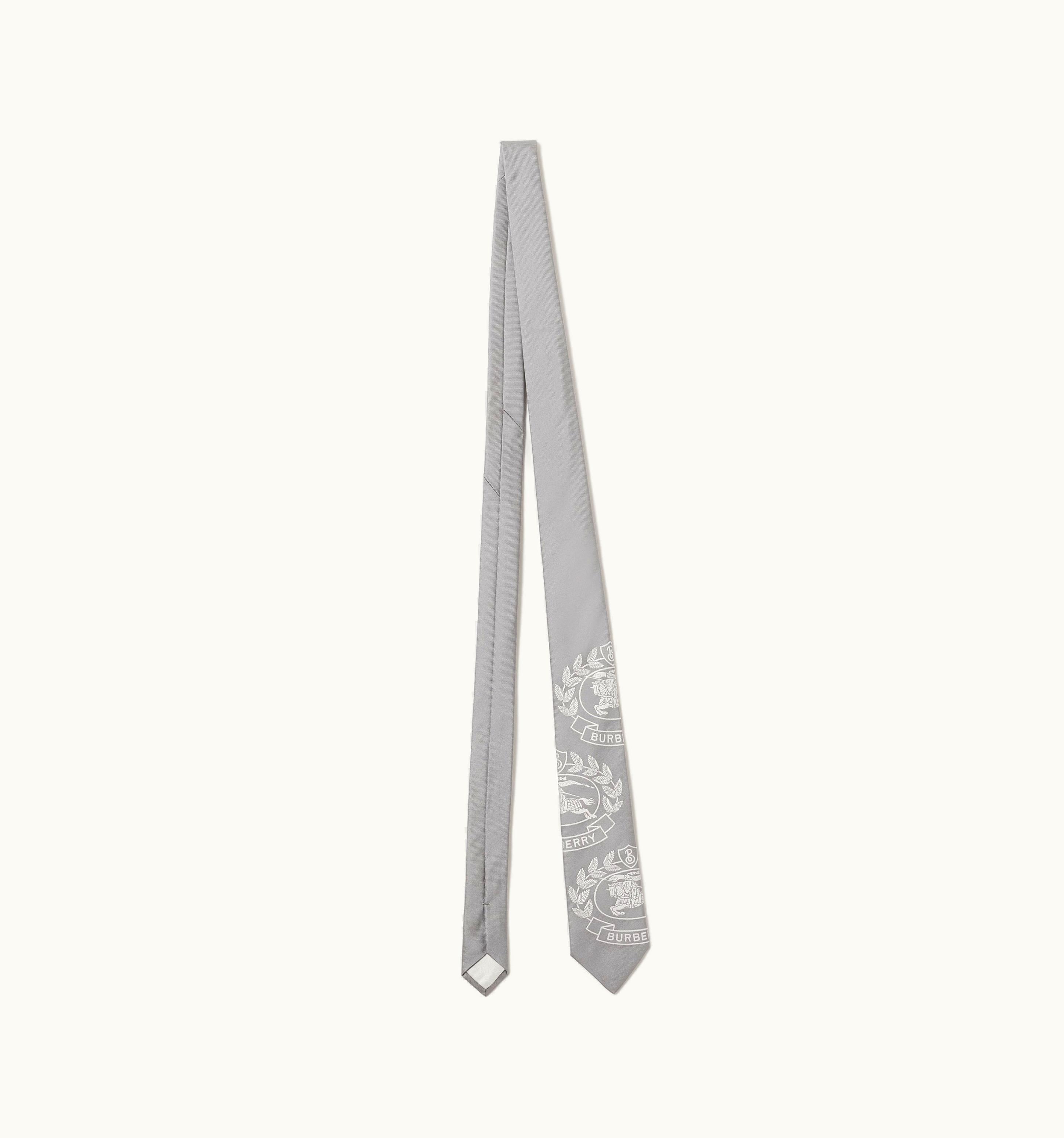 Burberry Burberry Classic Cut Ekd Print Silk Tie In Ash Grey - Men UZ0141219