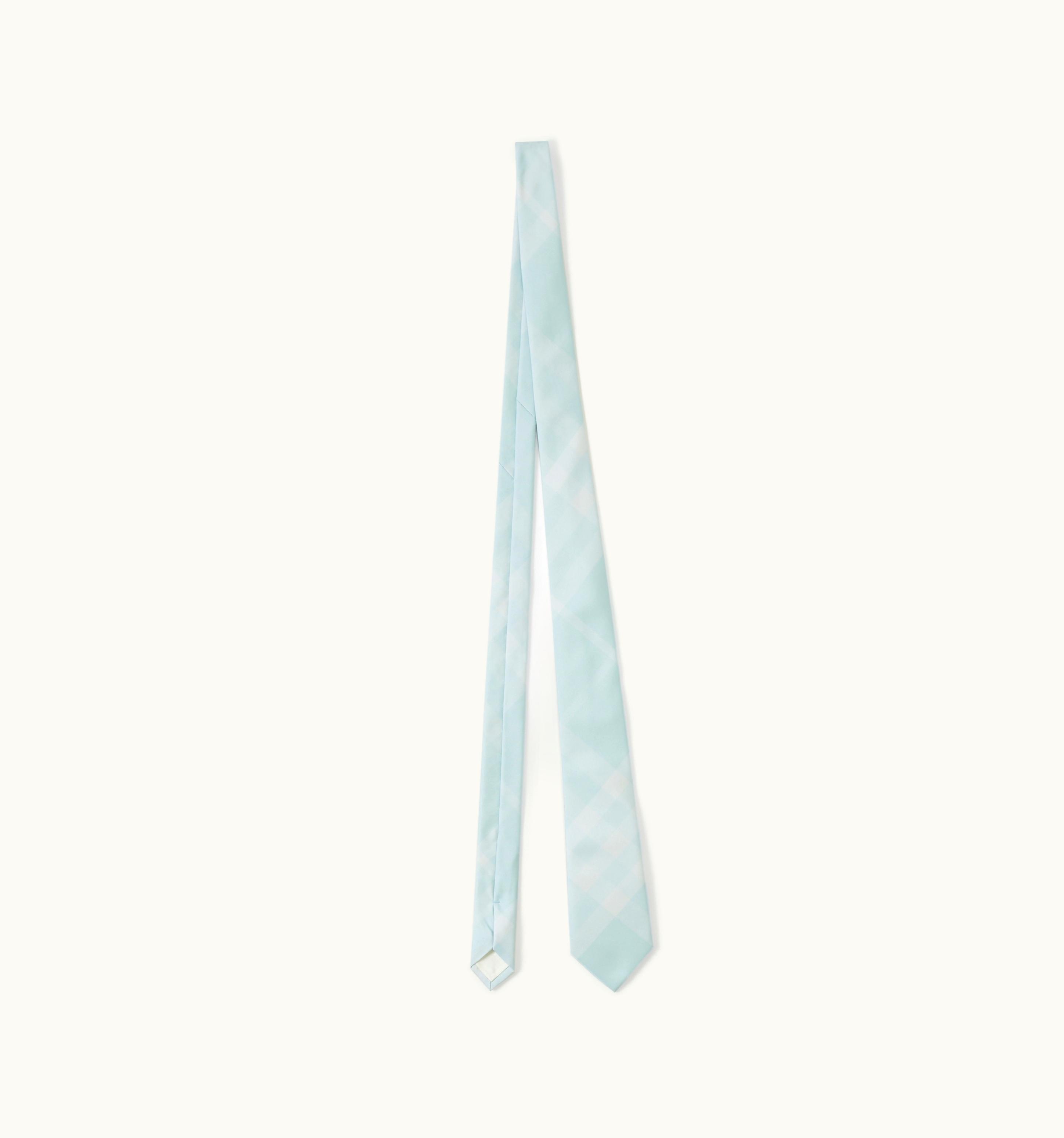 Burberry Burberry Classic Cut Check Silk Tie In Duck Egg Blue - Men UZ0141221