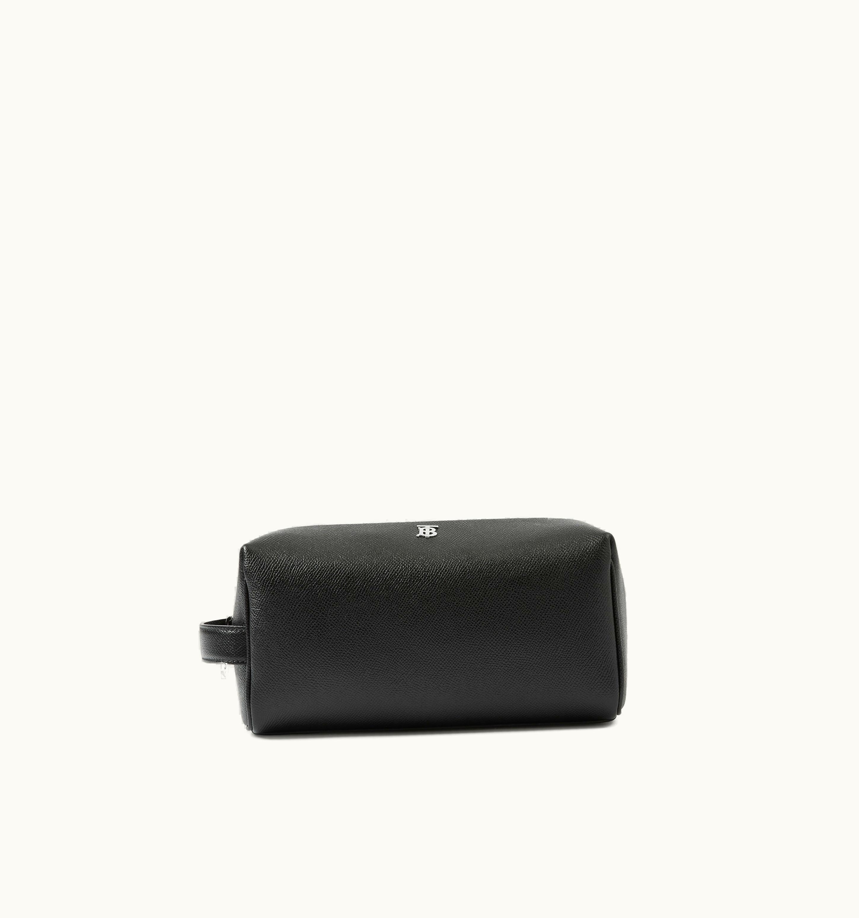 Burberry Burberry Monogram Motif Leather Travel Pouch In Black - Men UZ0141235