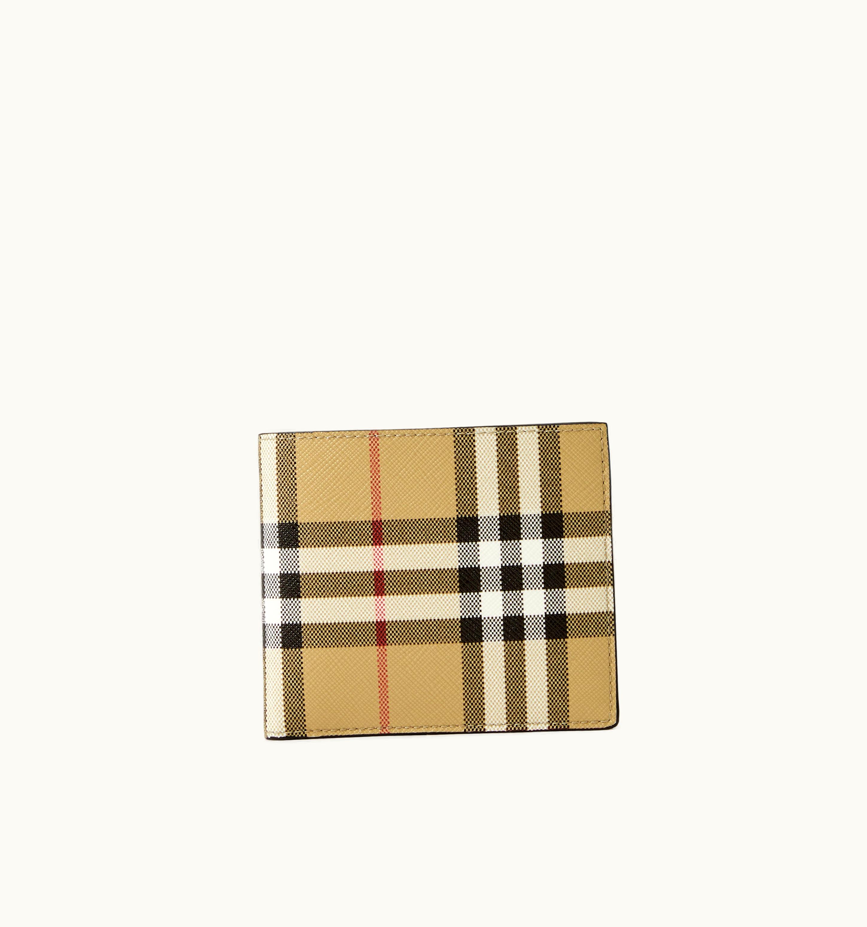 Burberry Burberry Vintage Check Bifold Wallet In Archive Beige - Men