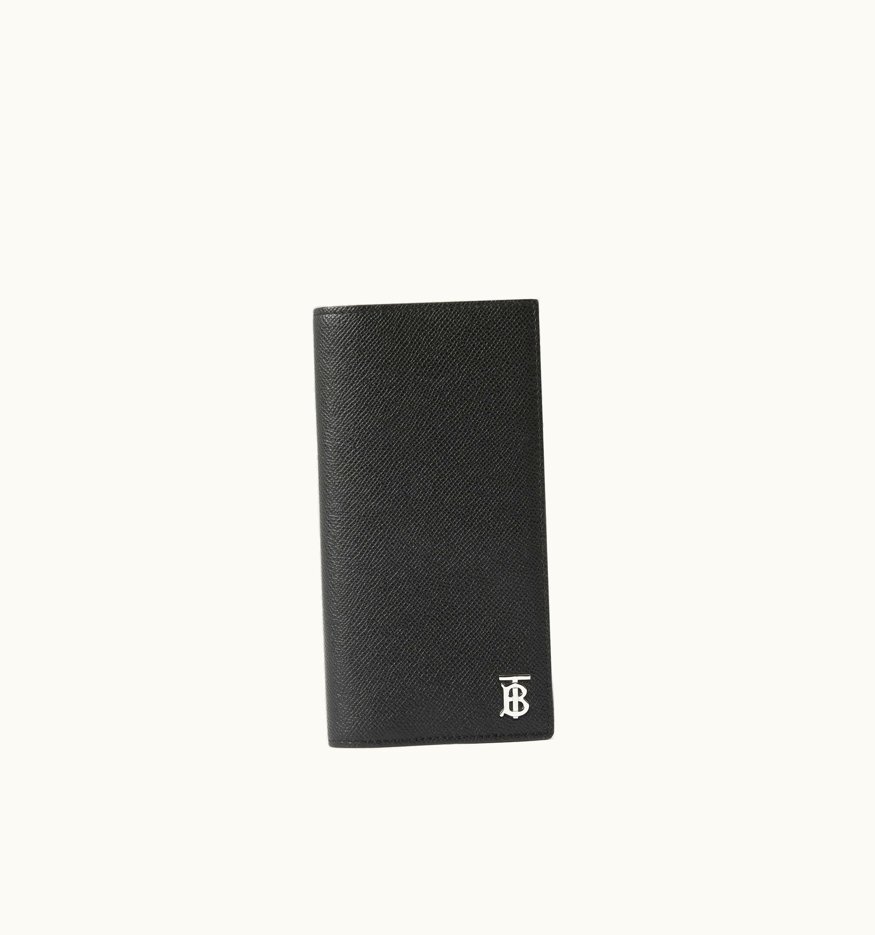 Burberry Burberry Grainy Leather Tb Continental Wallet In Black - Men