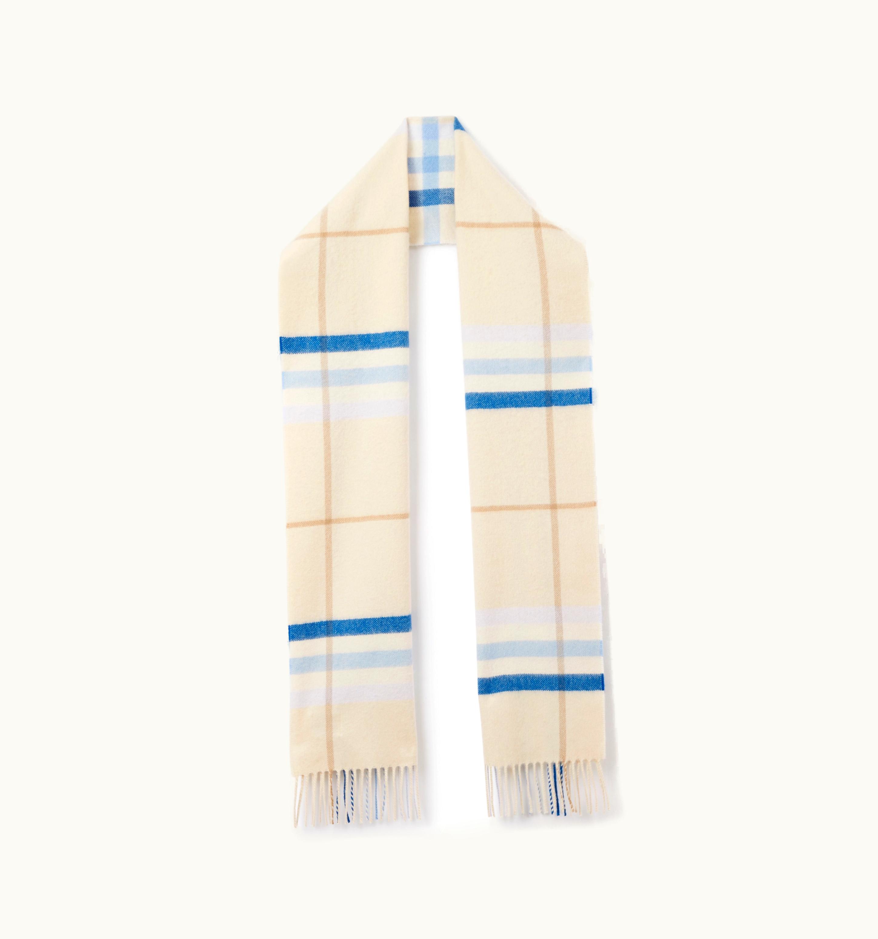 Burberry Burberry Exaggerated Check Cashmere Scarf In Tonal Blue UZ0141303