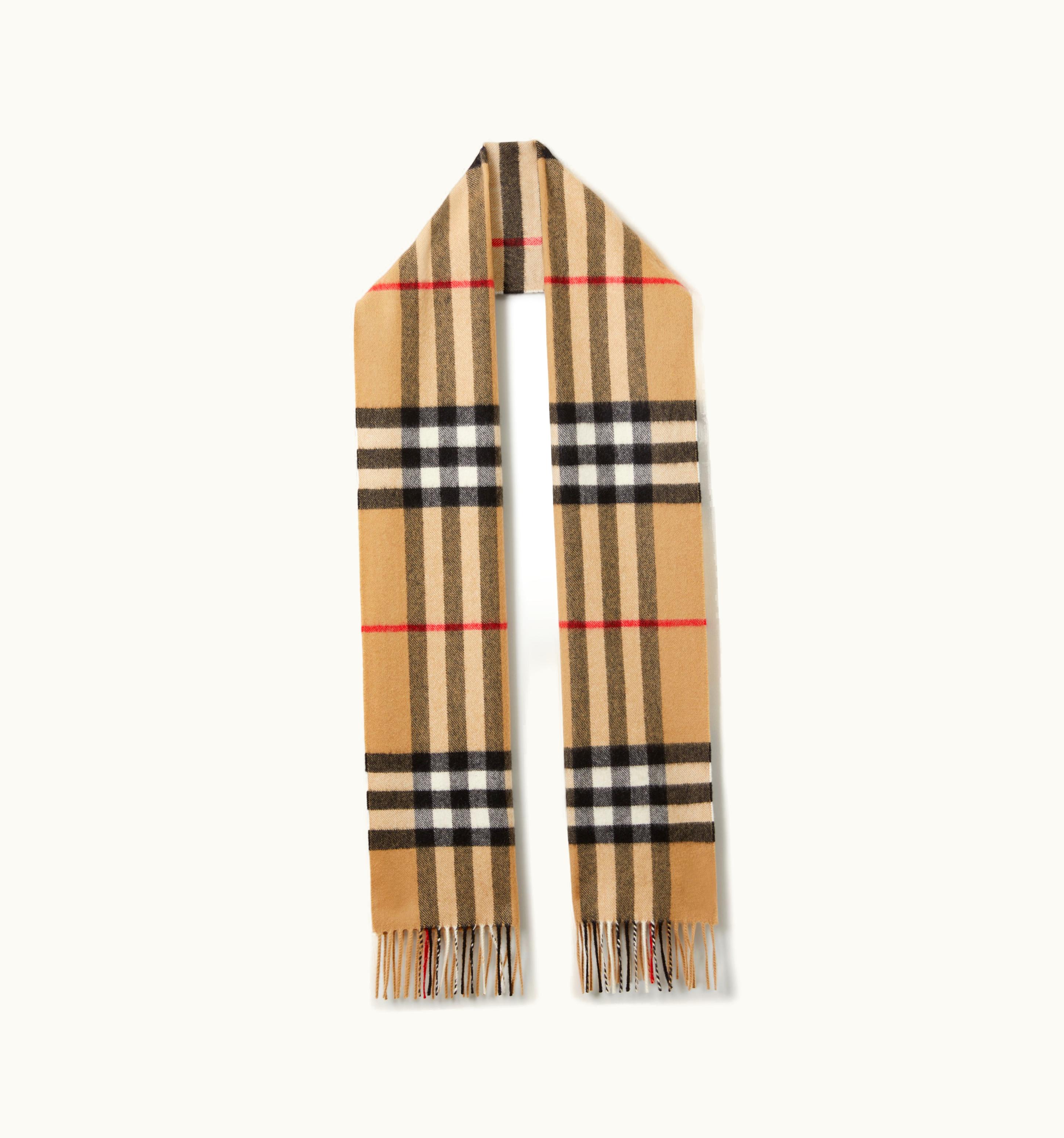 Burberry Burberry The Burberry Check Cashmere Scarf In Archive Beige UZ0141322