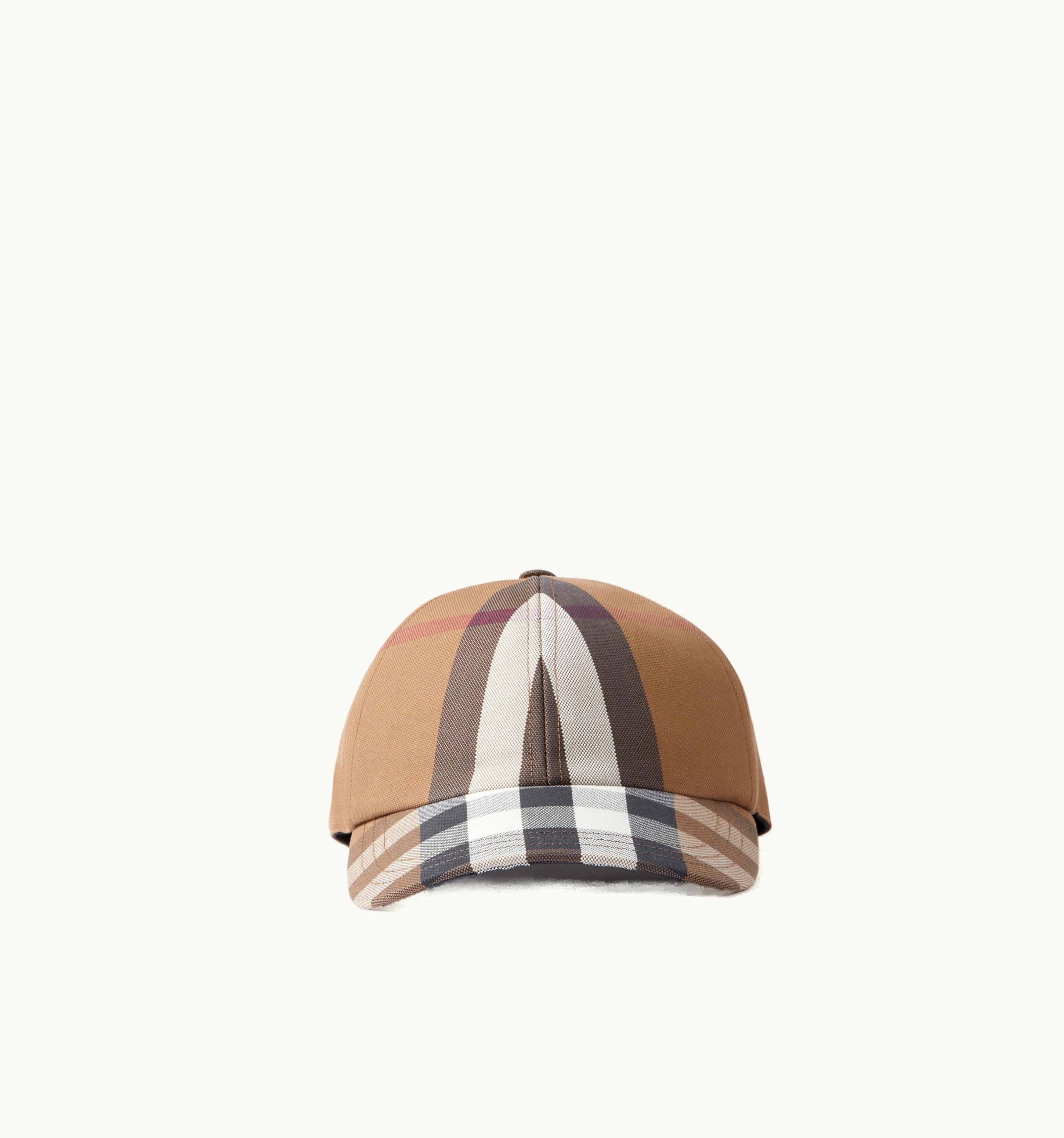 Burberry Burberry Embroidered Logo Check Cotton Baseball Cap In Dark Birch Brown UZ0141343