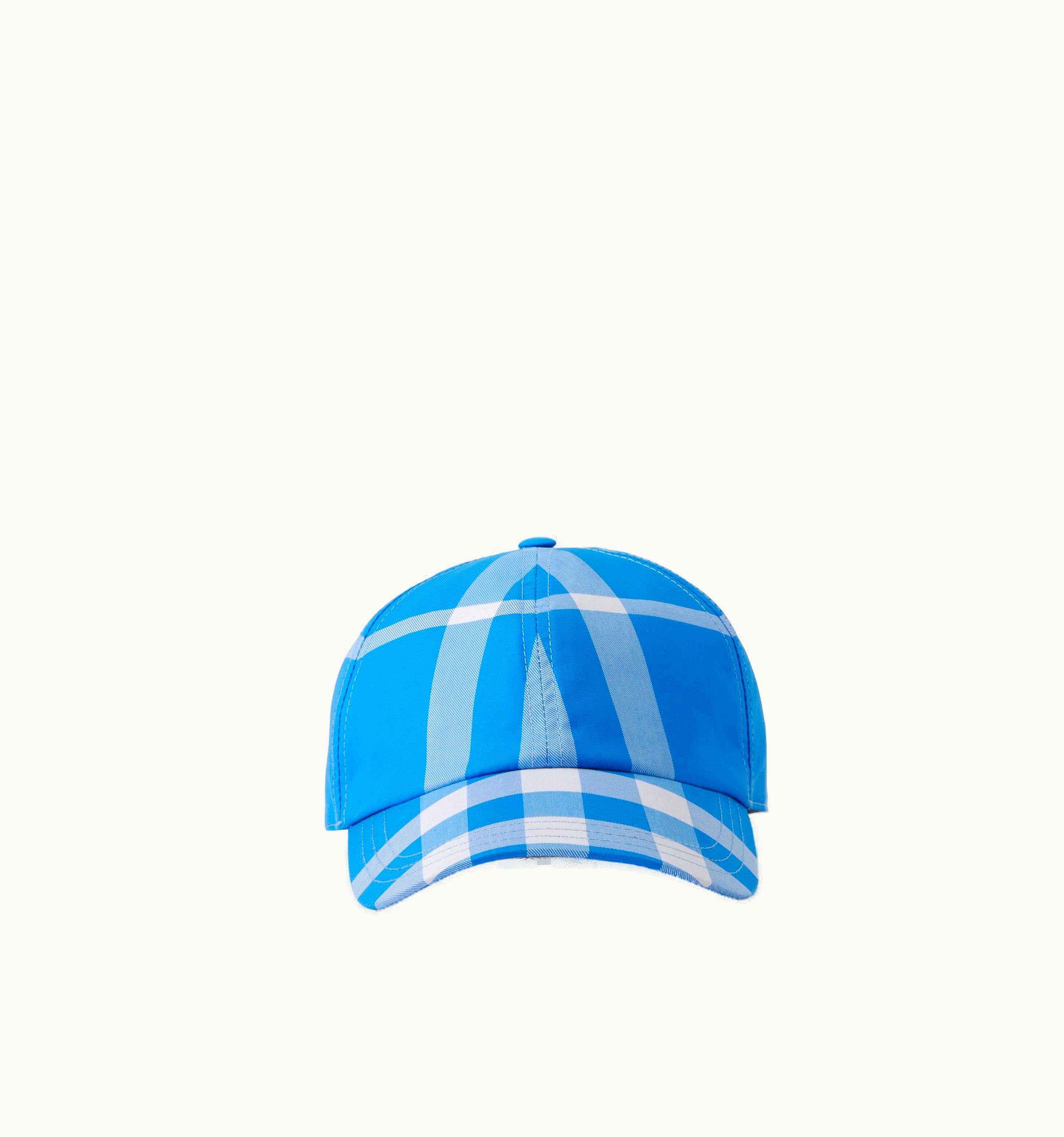 Burberry Burberry Check Cotton Twill Baseball Cap In VIvid Blue UZ0141346