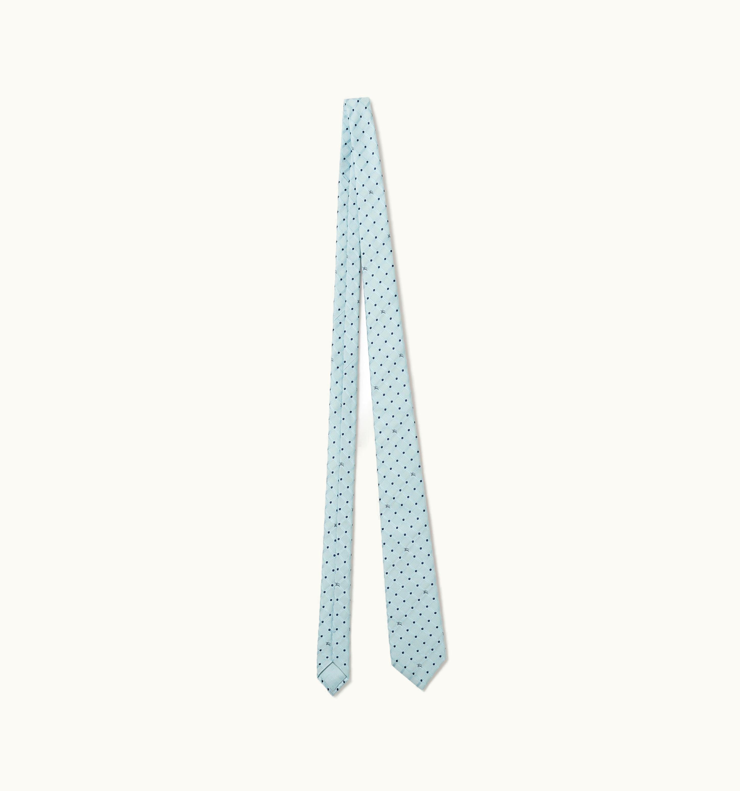 Burberry Burberry Classic Cut Polka Dot Silk Jacquard Tie In Duck Egg Blue - Men UZ0141370