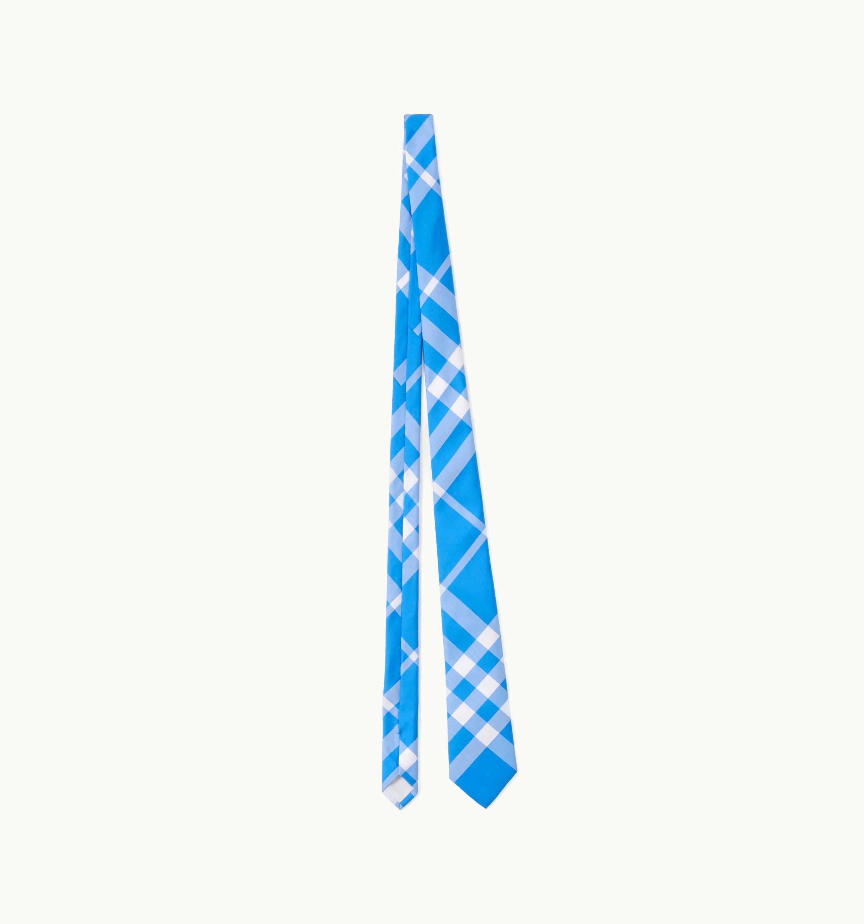 Burberry Burberry Classic Cut Check Silk Tie In VIvid Blue - Men UZ0141372