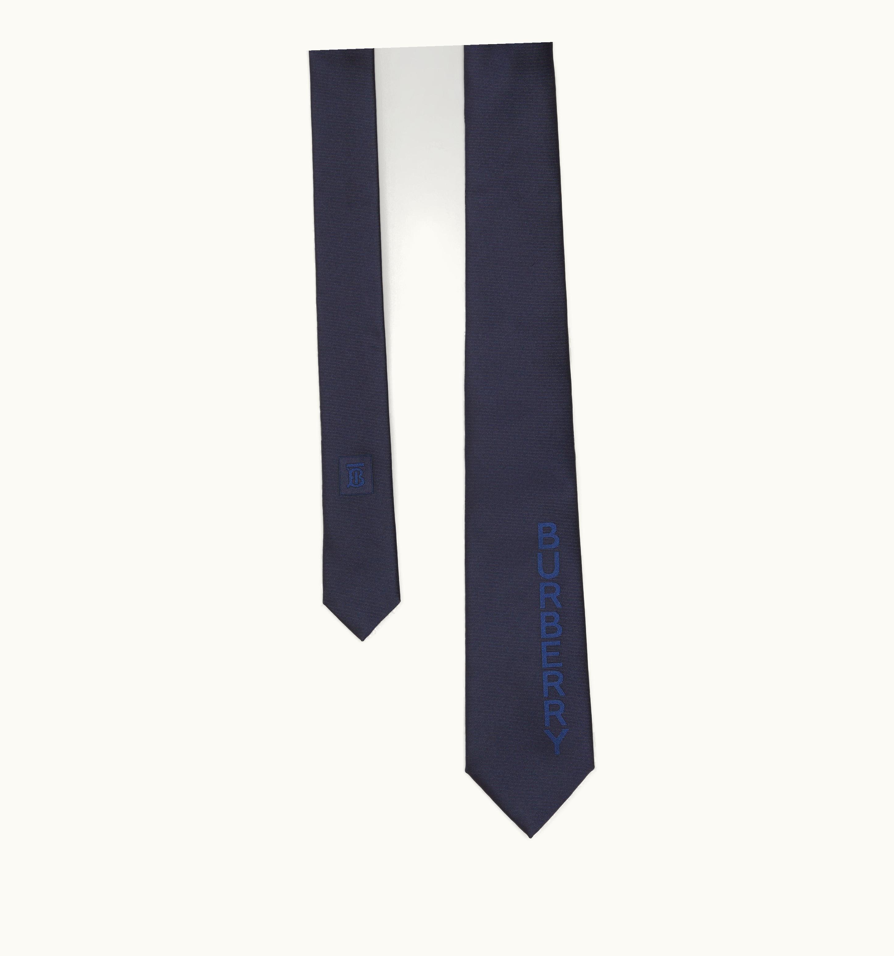 Burberry Burberry Classic Cut Logo Print Silk Tie In Navy - Men