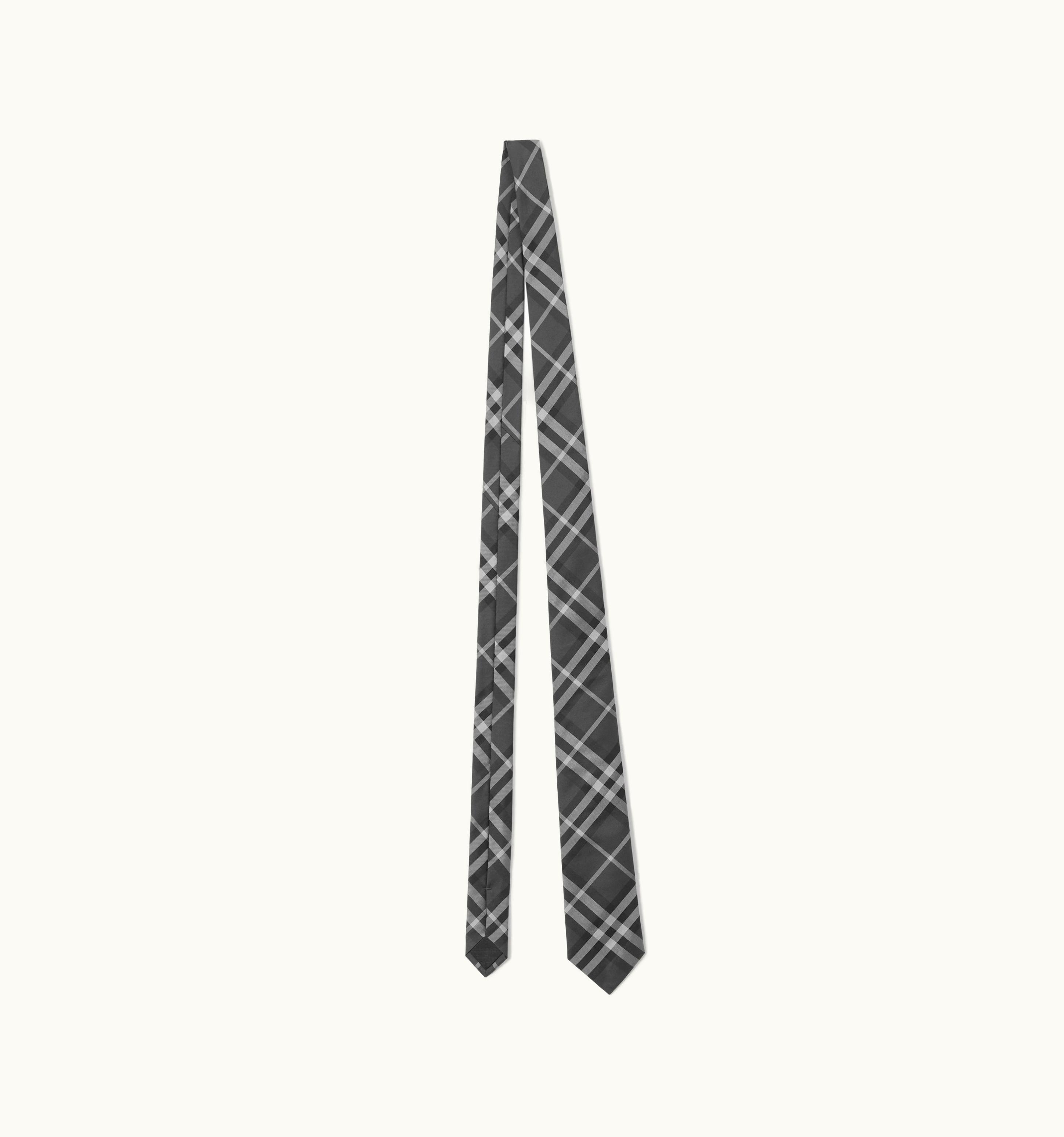 Burberry Burberry Classic Cut Vintage Check Silk Tie In Charcoal - Men
