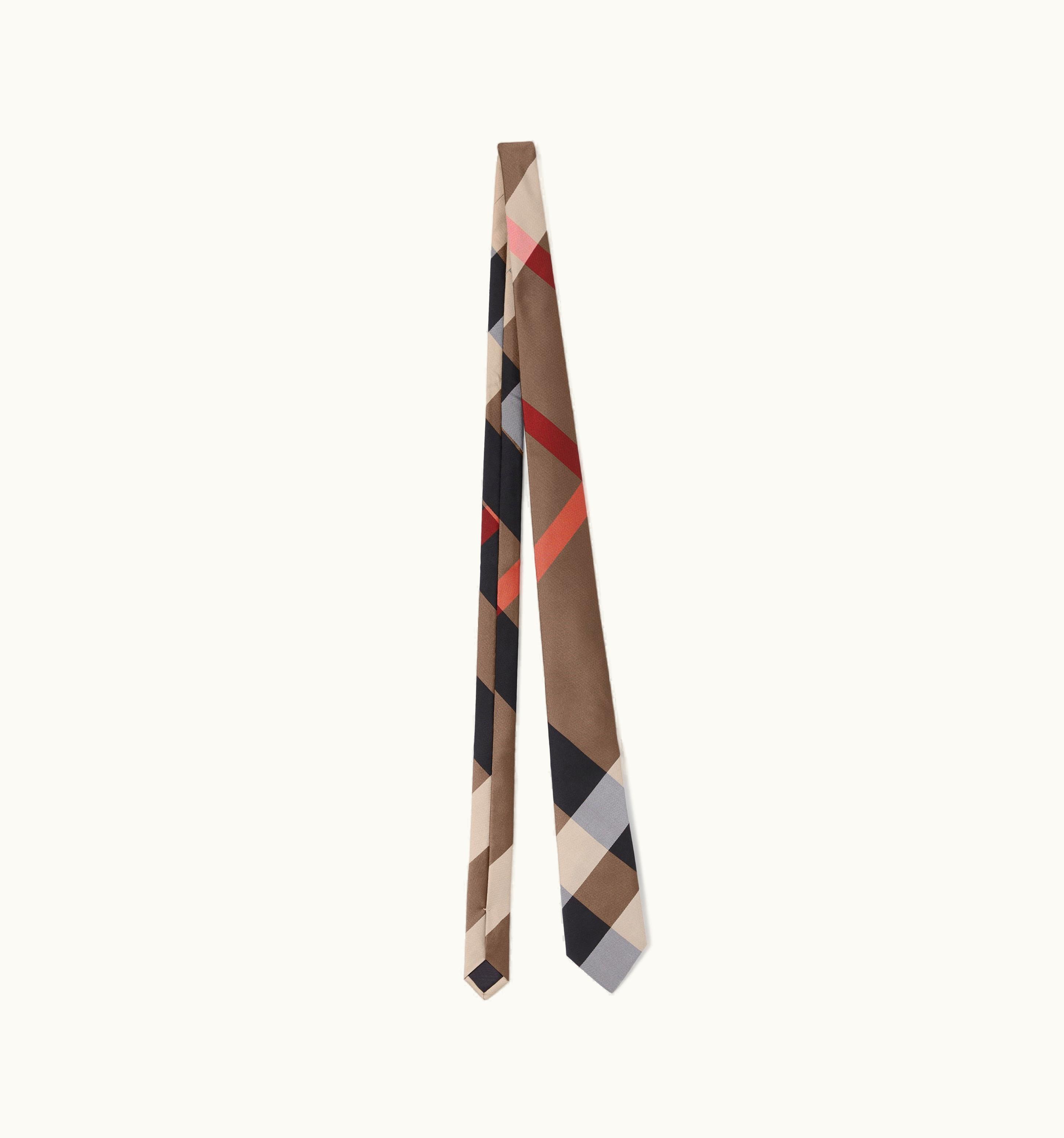 Burberry Burberry Classic Cut Exaggerated Check Silk Tie In Archive Beige - Men UZ0141381