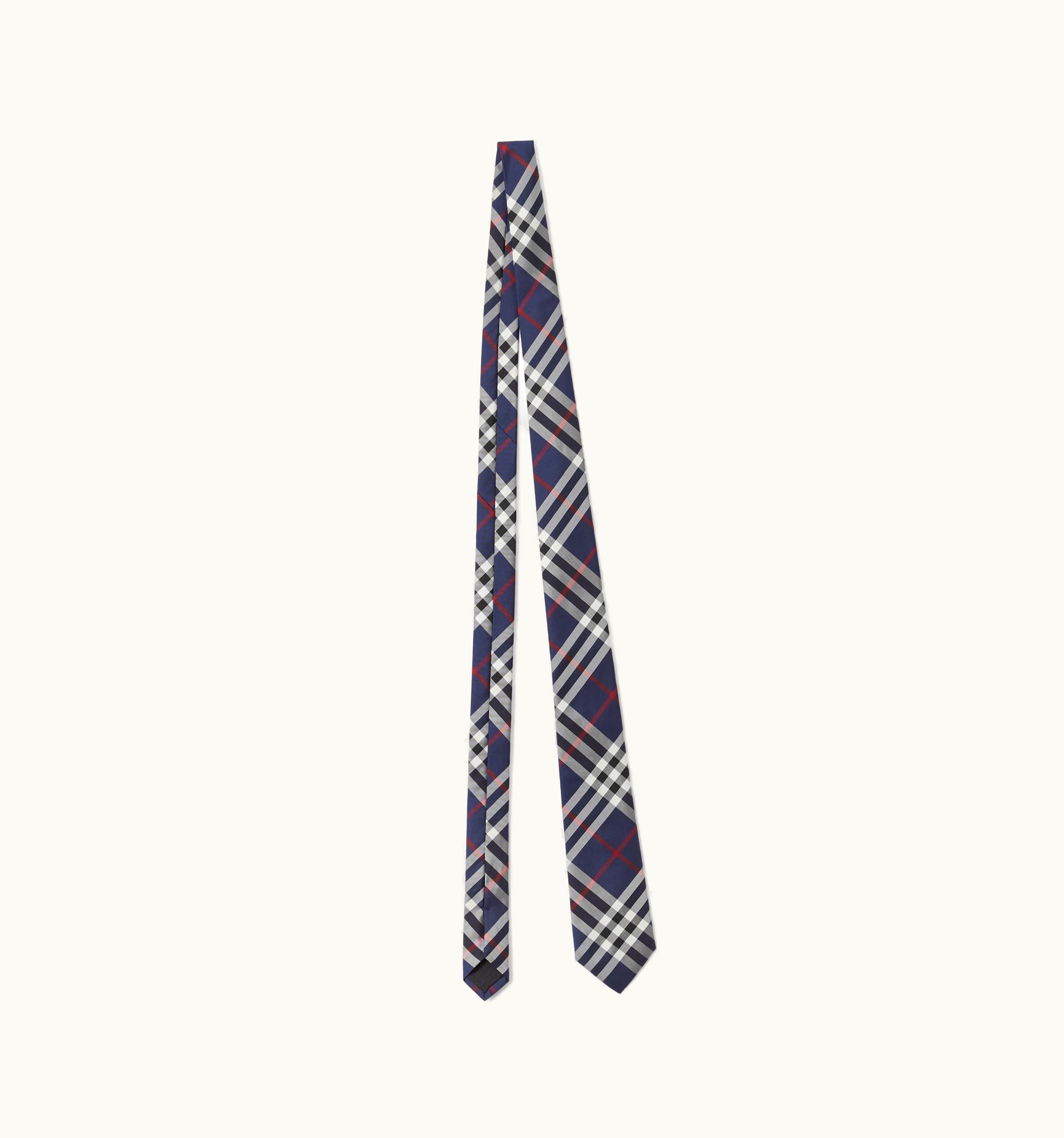 Burberry Burberry Classic Cut Vintage Check Silk Tie In Navy - Men