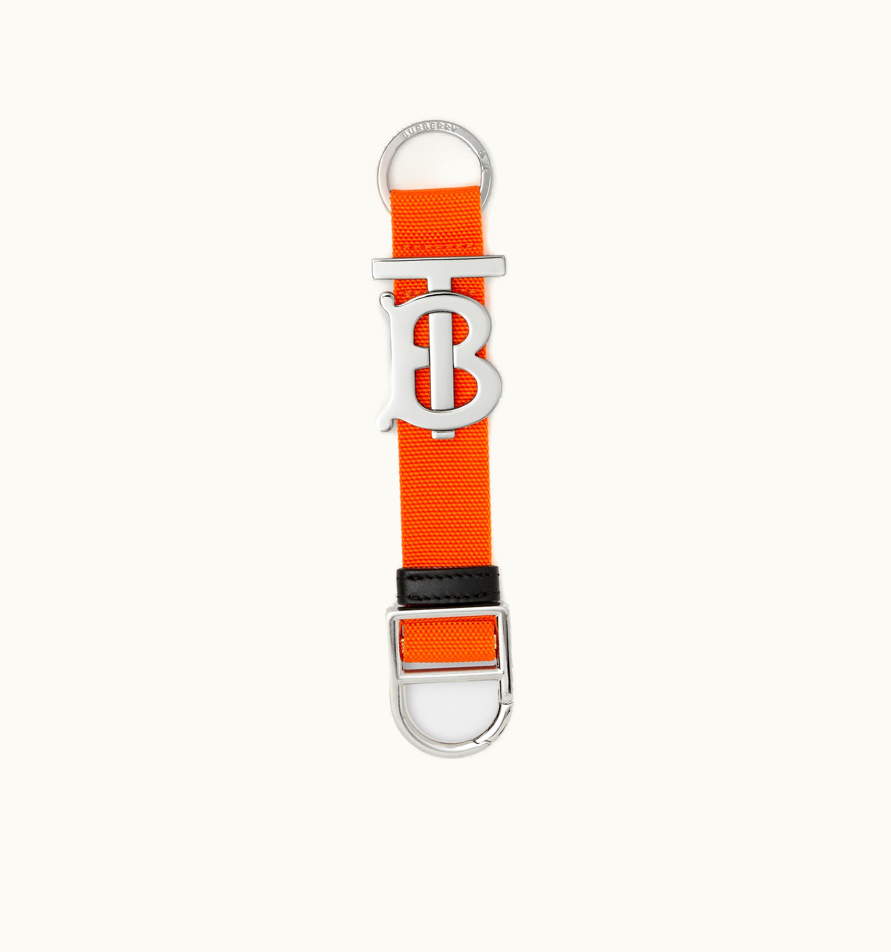 Burberry Burberry Monogram Motif Webbed Key Ring In Orange - Men