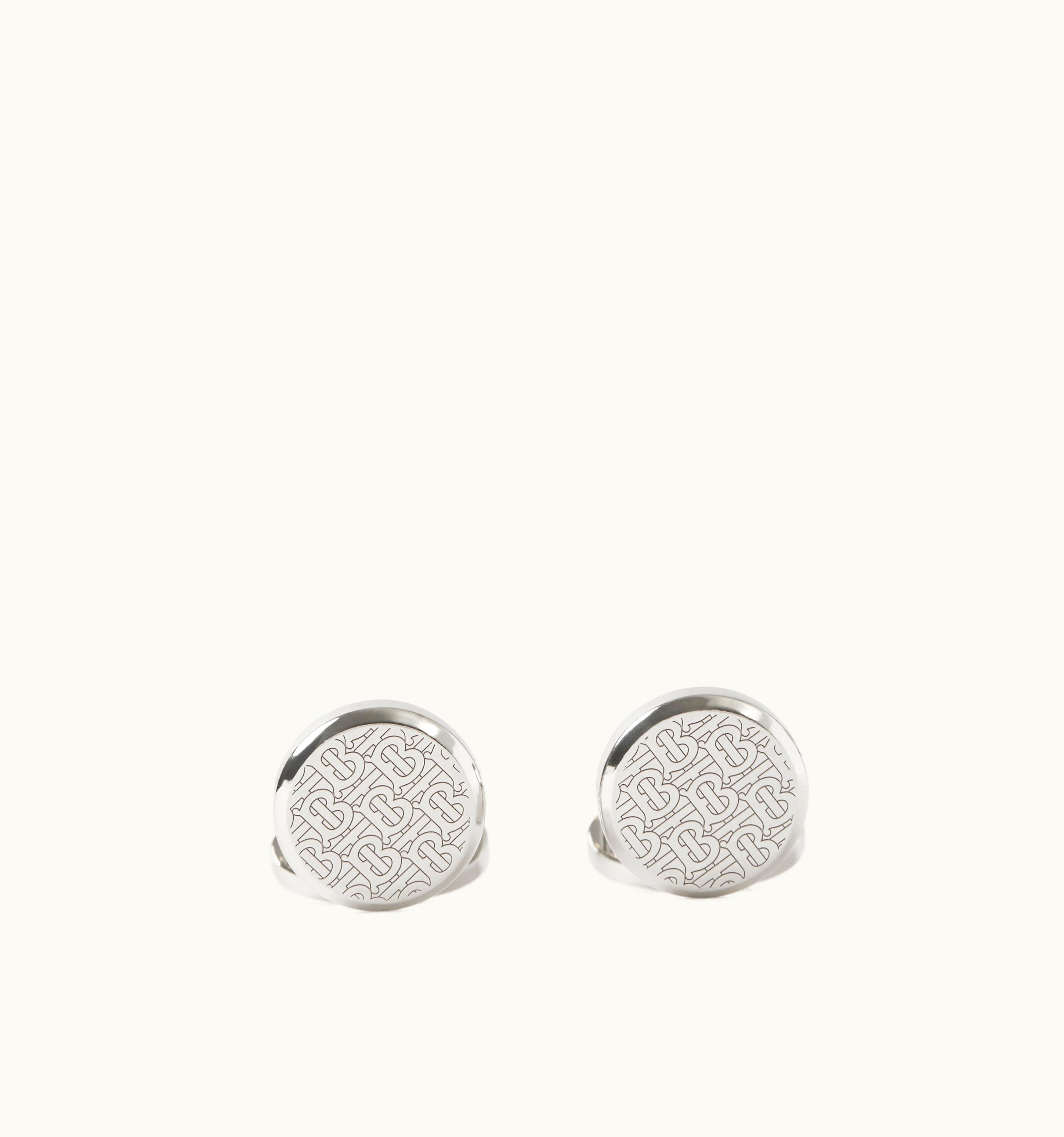 Burberry Burberry Monogram Motif Palladium-Plated Cufflinks - Men UZ0141416