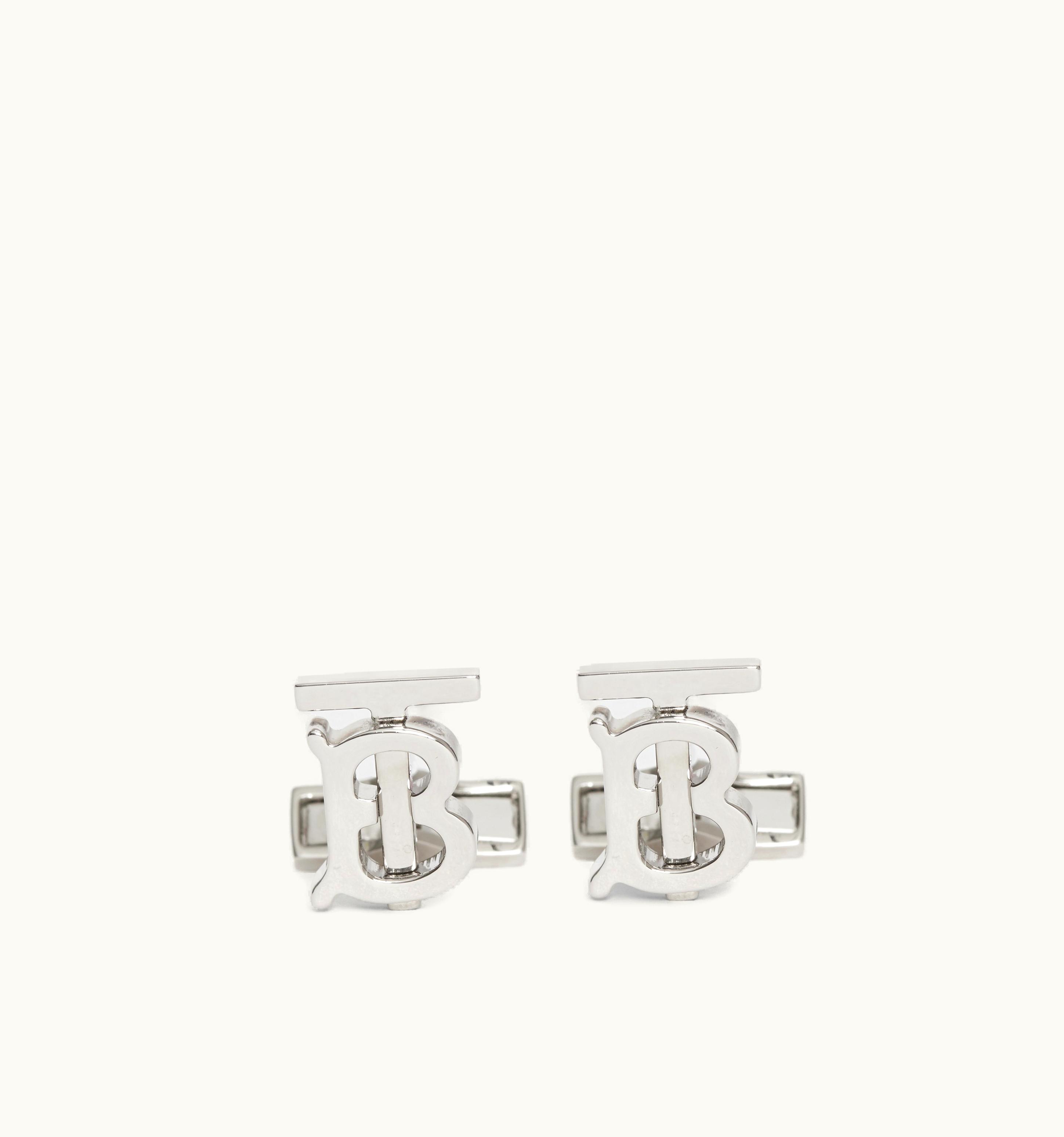 Burberry Burberry Monogram Motif Palladium-Plated Cufflinks - Men UZ0141431