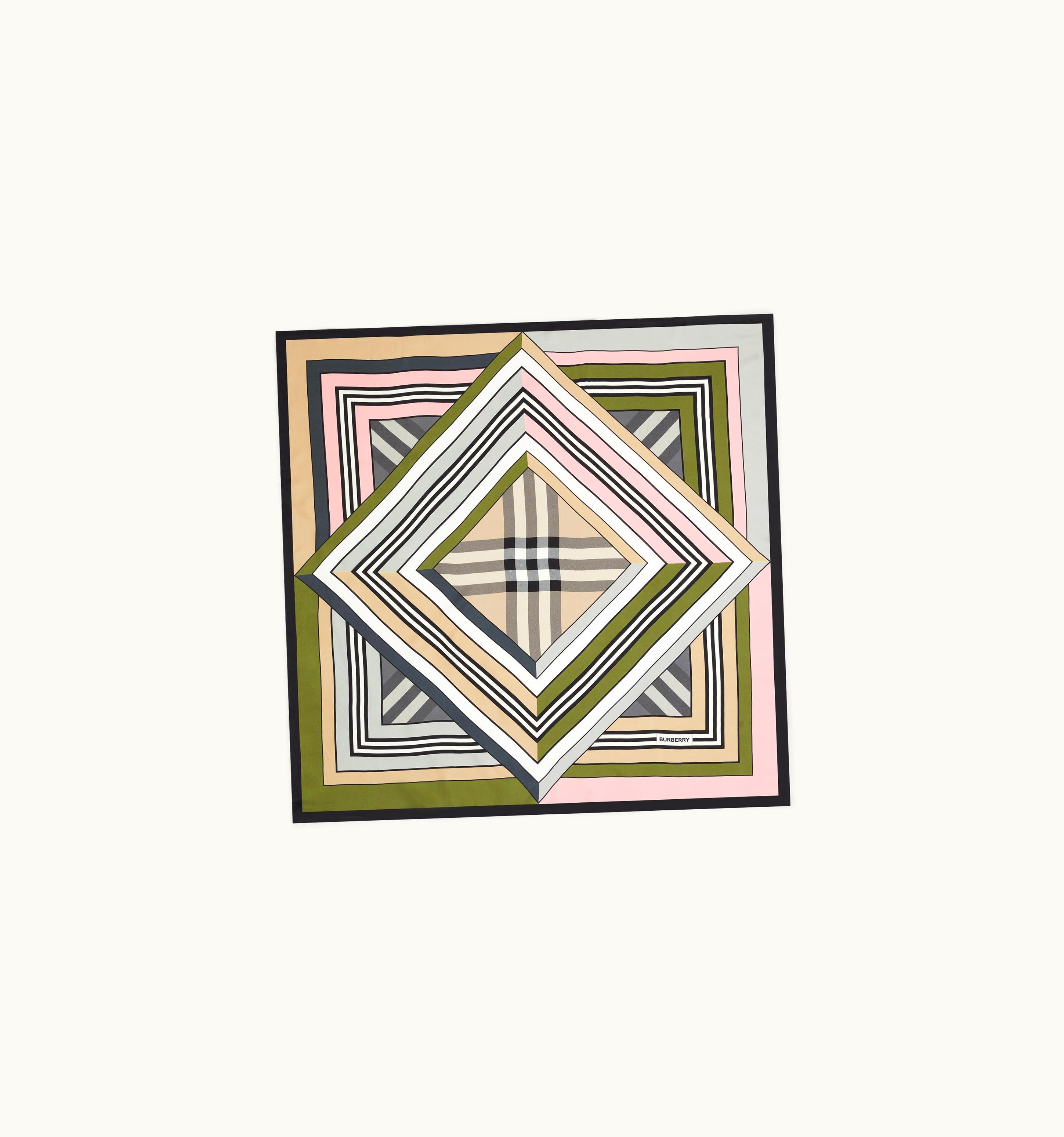 Burberry Burberry Montage Print Silk Square Scarf In Spruce Green UZ0141491
