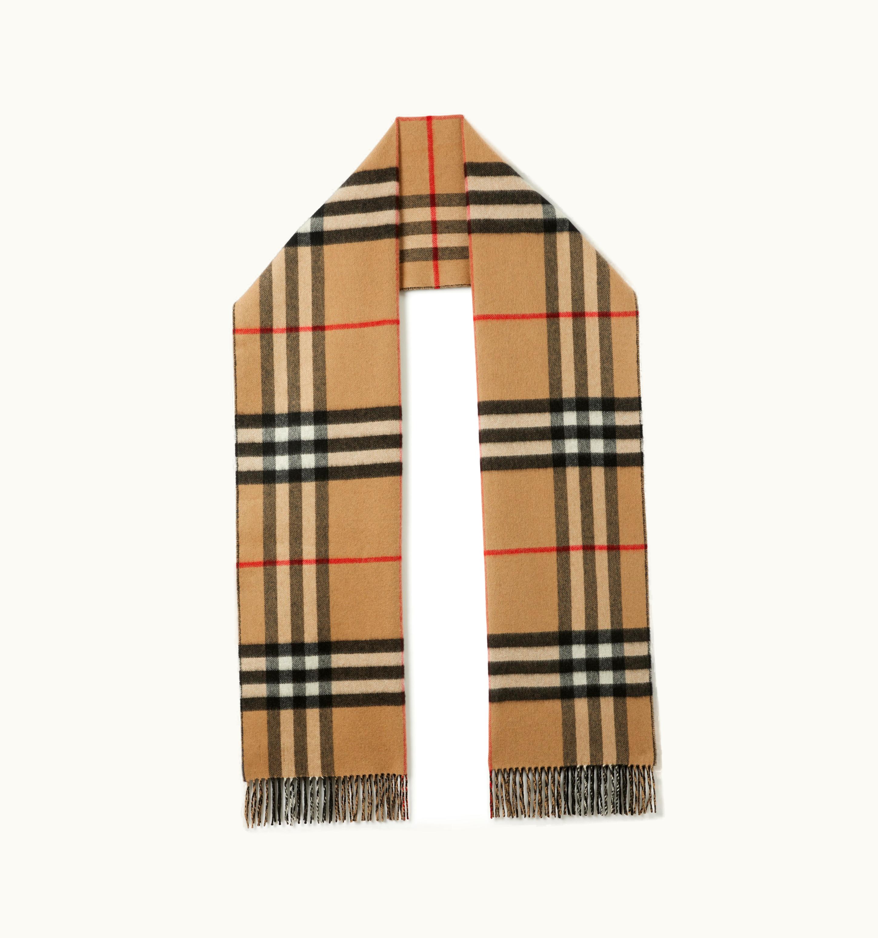 Burberry Burberry Reversible Check Cashmere Scarf In Black UZ0141533