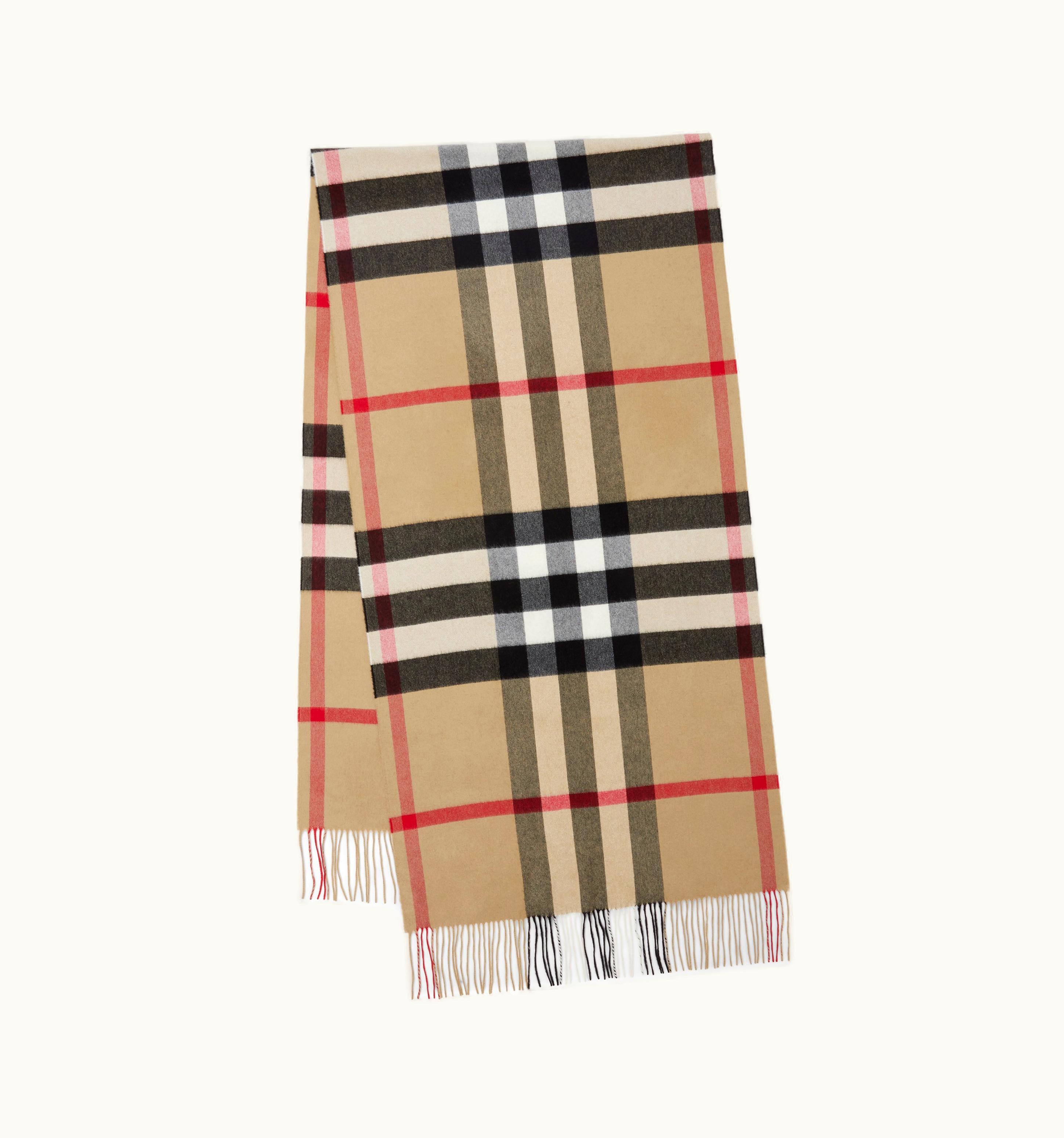 Burberry Burberry Check Cashmere Oversized Scarf In Archive Beige UZ0141542