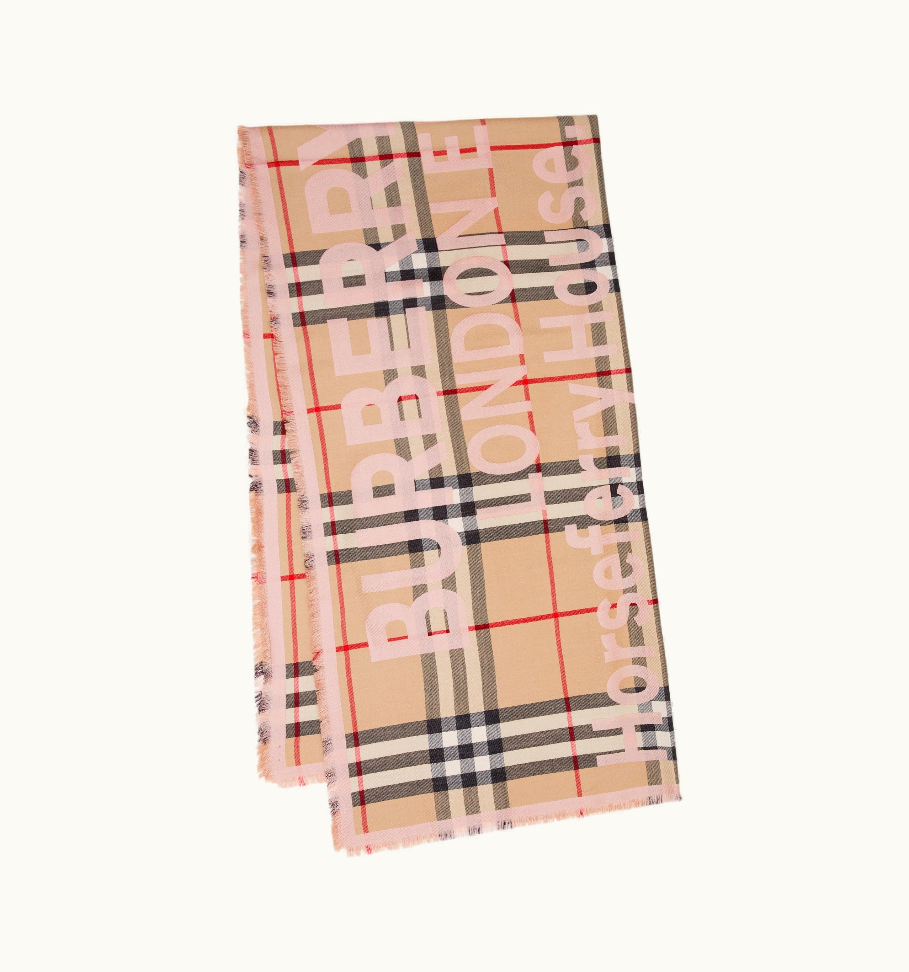 Burberry Burberry Montage Print Lightweight Silk Cashmere Scarf In Misty Blush UZ0141567