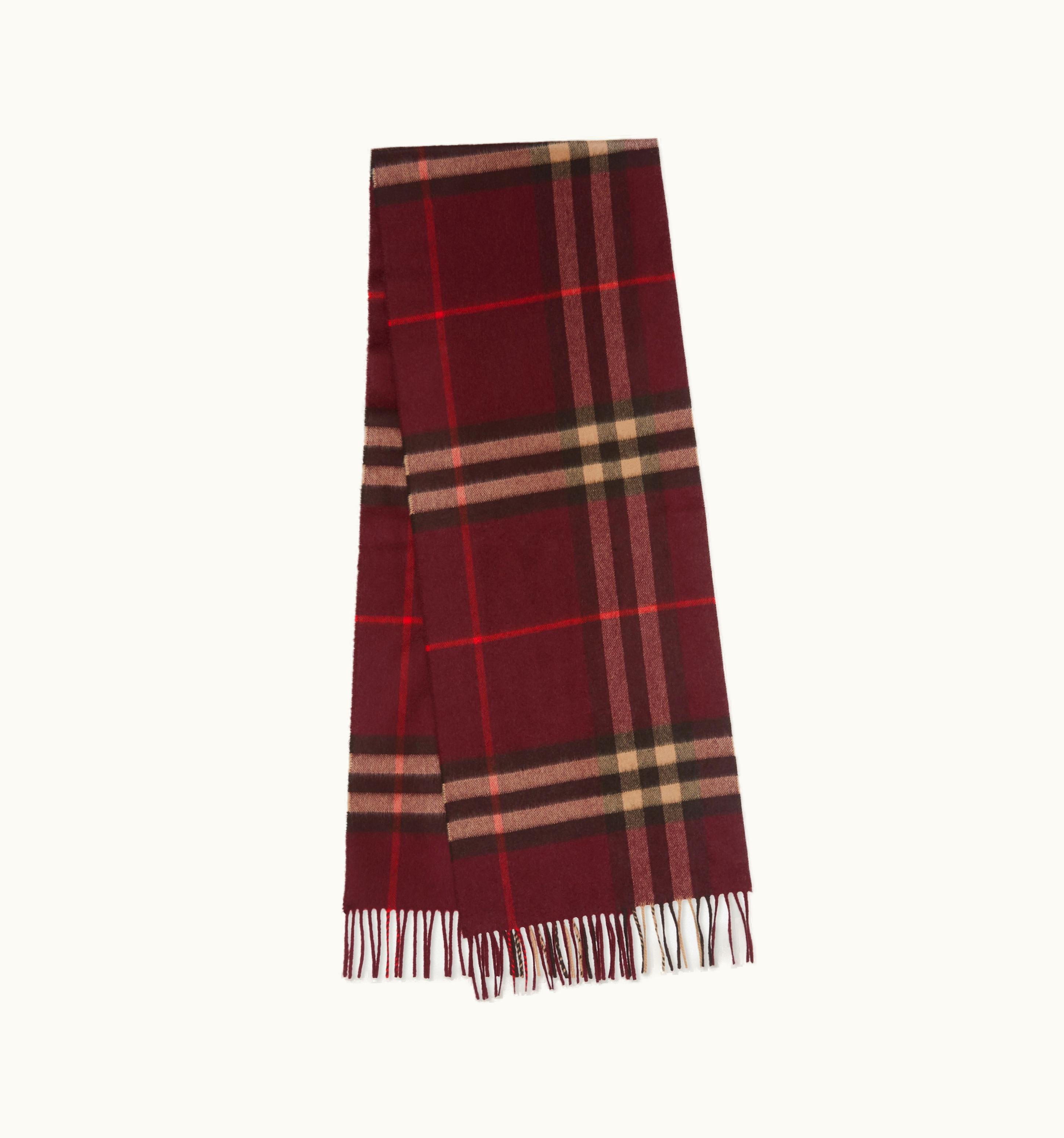 Burberry Burberry The Burberry Check Cashmere Scarf In Burgundy UZ0141583