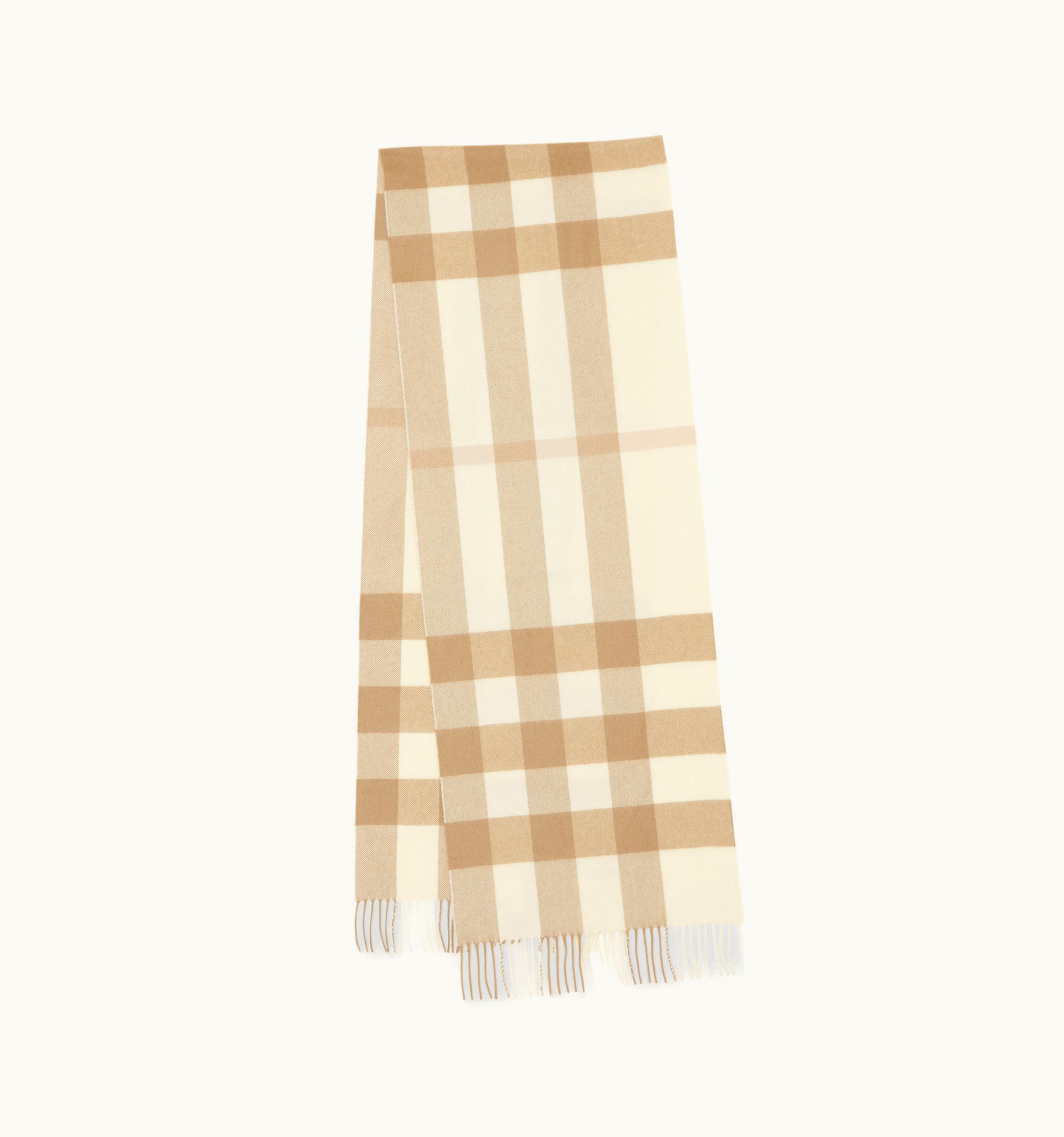 Burberry Burberry Check Cashmere Scarf In White UZ0141584