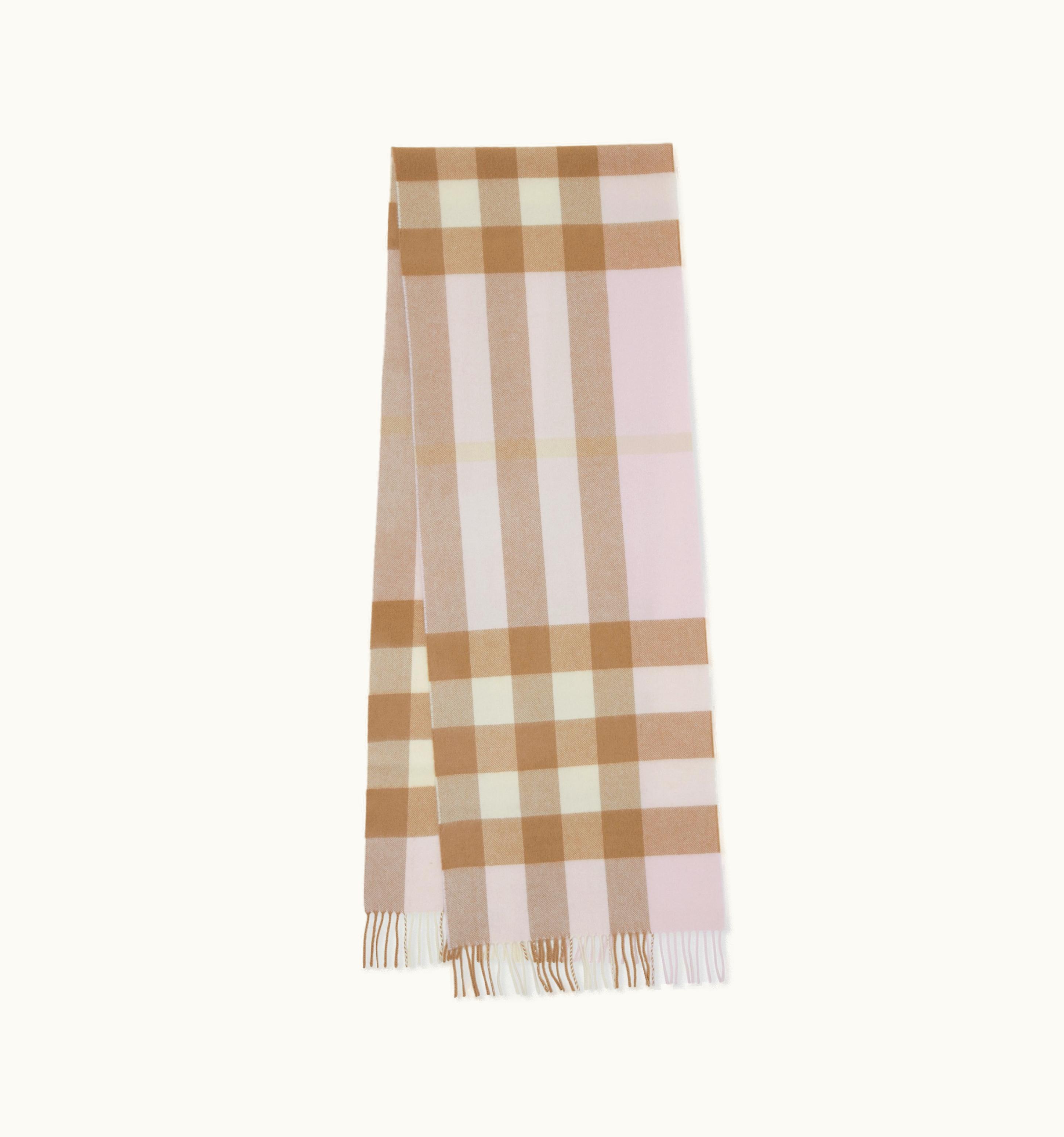 Burberry Burberry Check Cashmere Scarf In Alabaster Pink UZ0141586