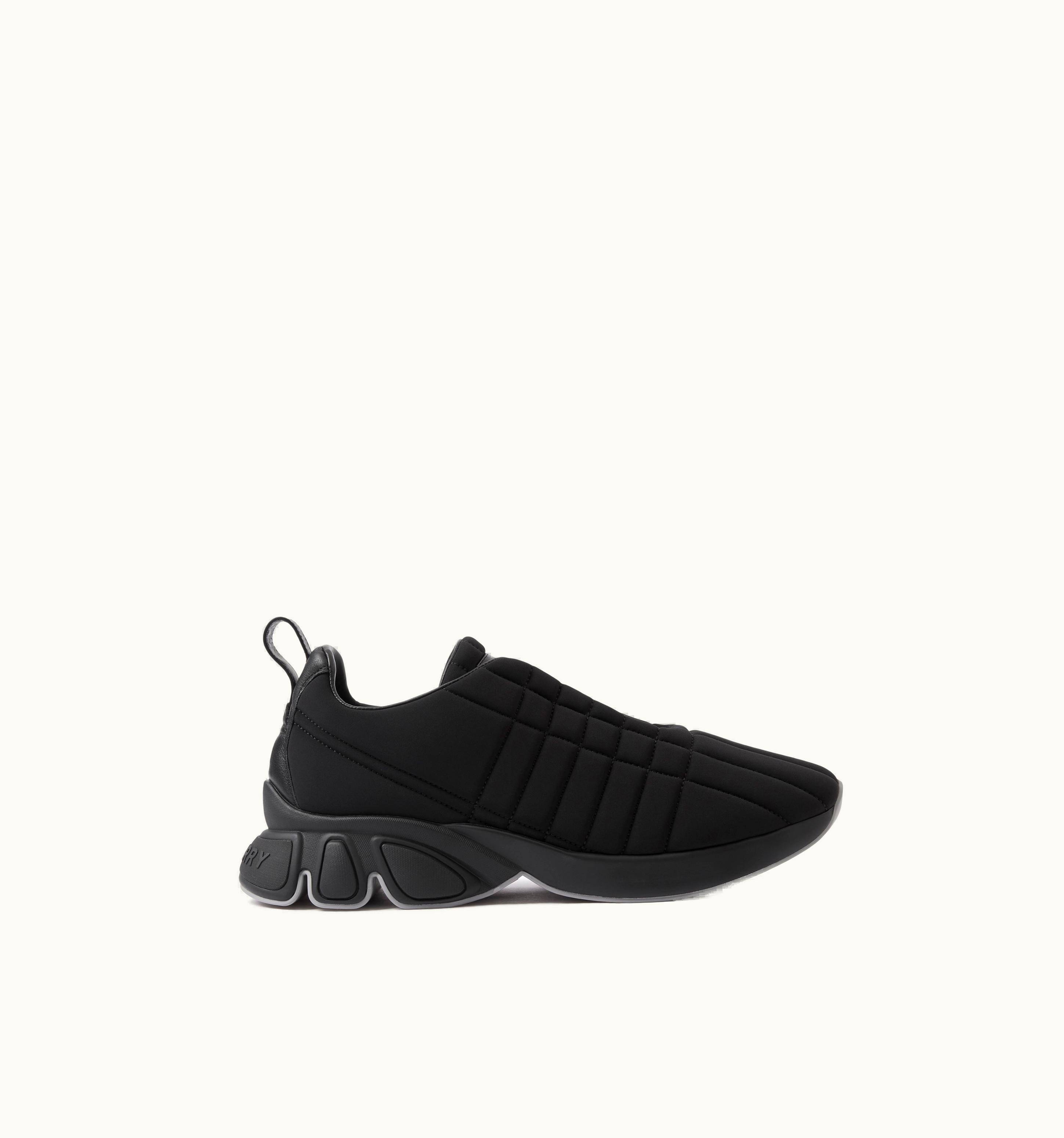 Burberry Quilted Neoprene Classic Sneakers In Black - Men UZ0141654