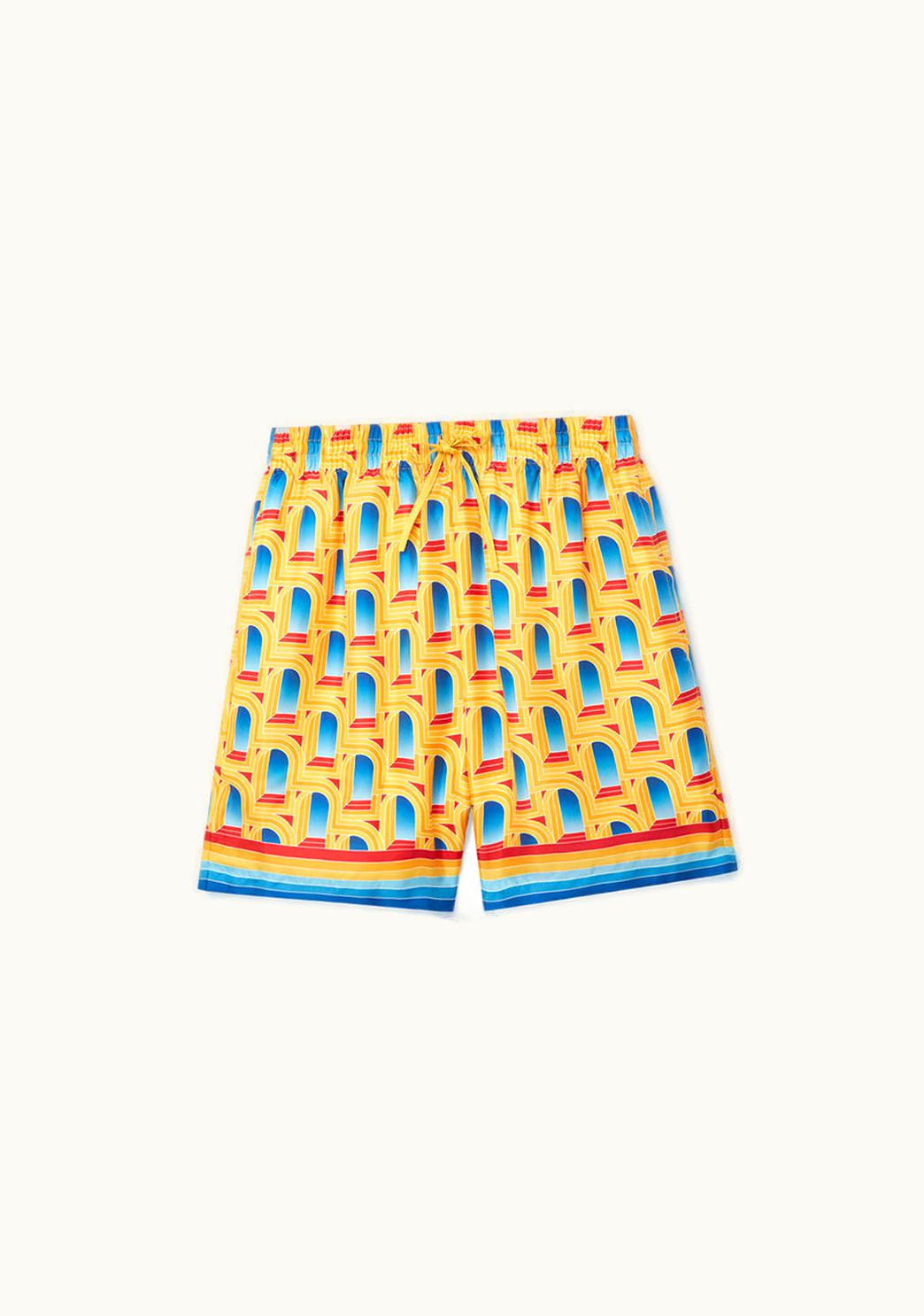 Casablanca L'Arche De Jour Silk Shorts