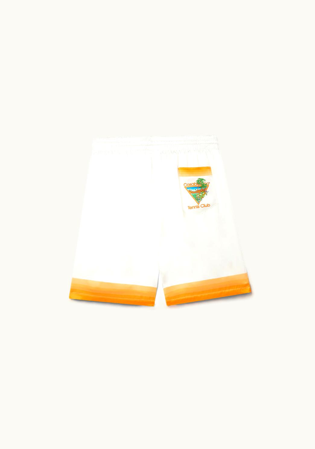 Casablanca Casablanca Palm Springs Icon Orange Silk Shorts