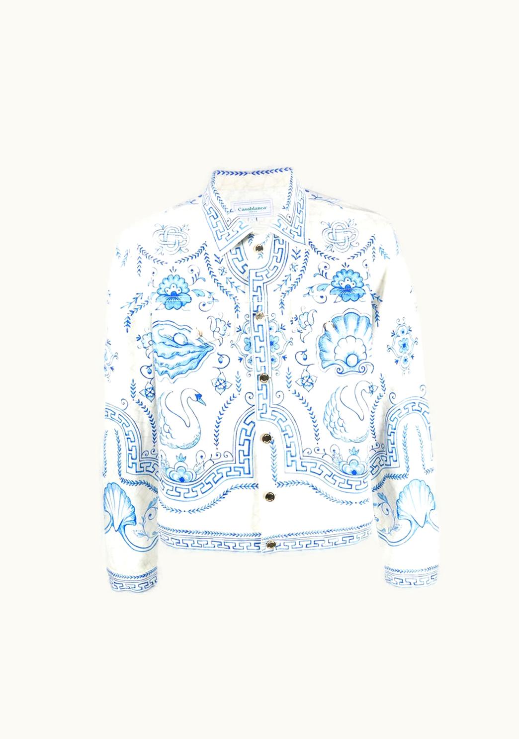 Casablanca Casablanca Plat A Dessert Blanc Classic Denim Jacket