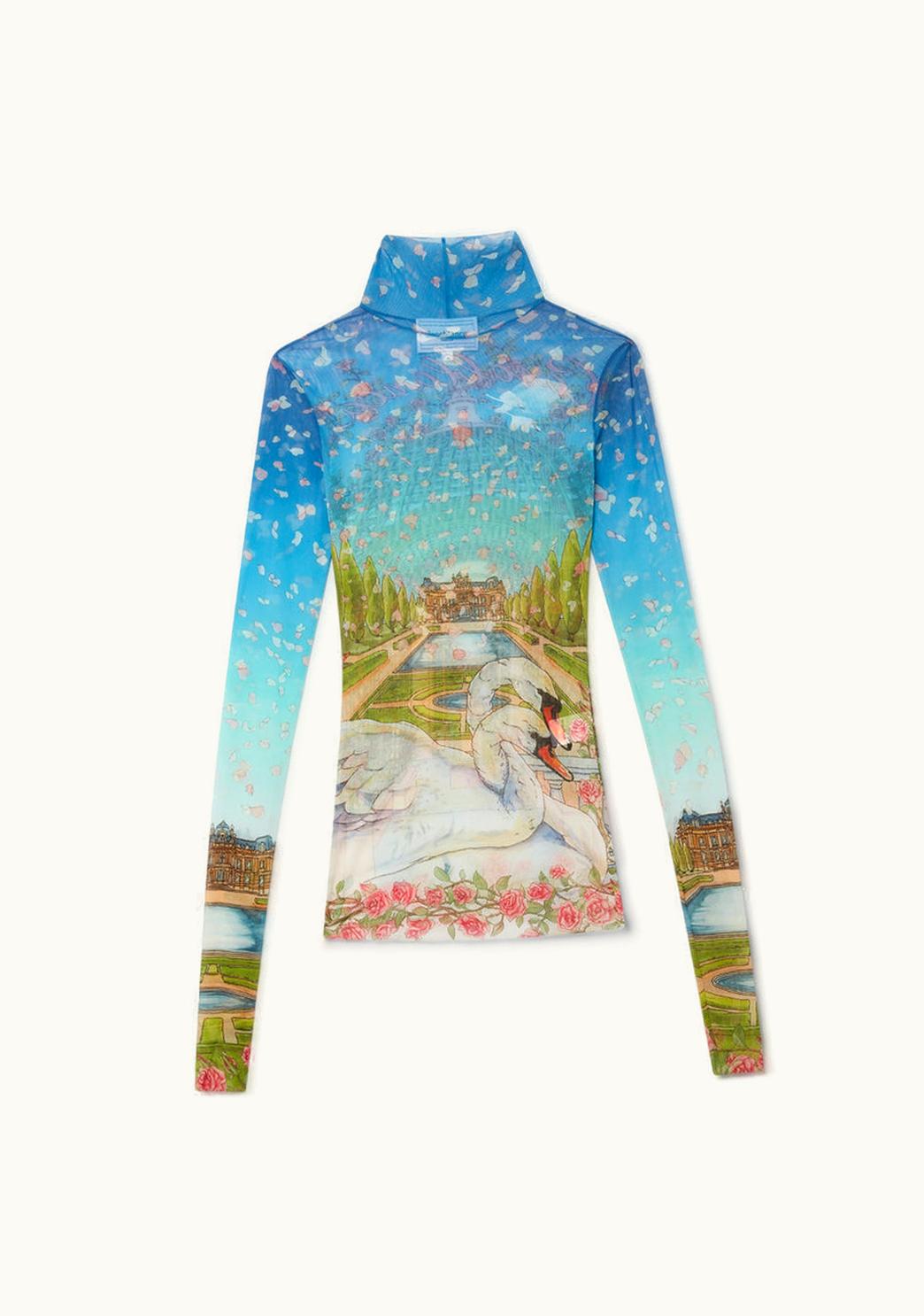 Casablanca Casablanca L'Amour En Fleur Printed Mesh Top UZ0141947