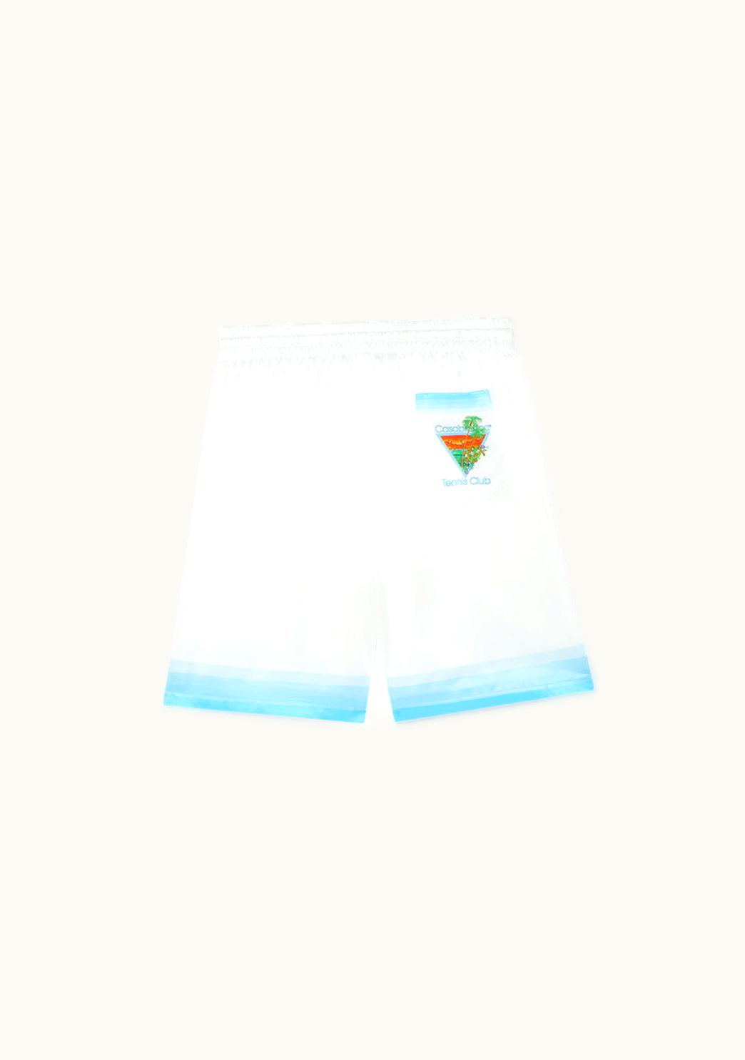 Casablanca Casablanca Palm Springs Icon Blue Silk Shorts