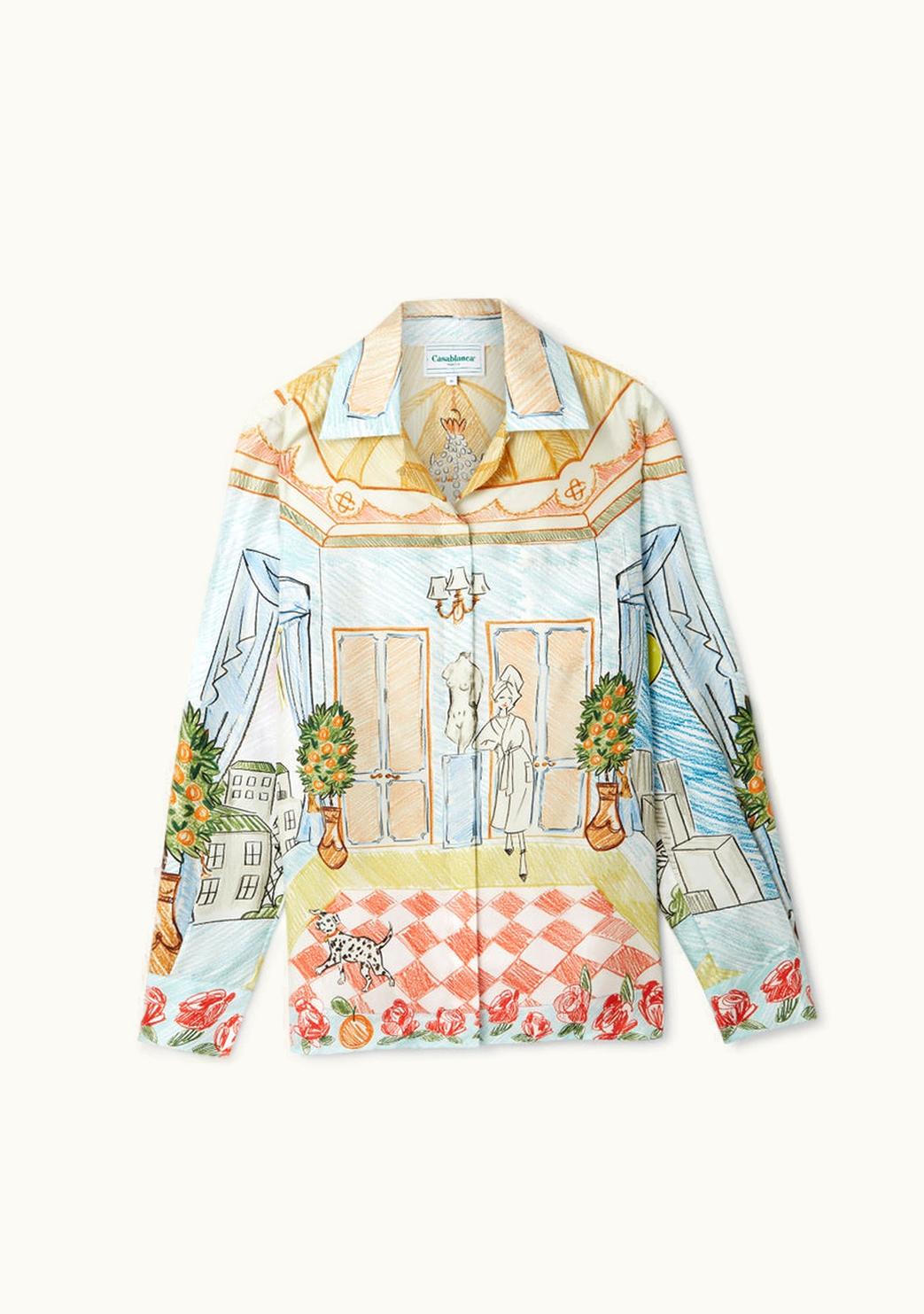 Casablanca Casablanca L'Appartement De Reve Cuban Collar Silk Shirt