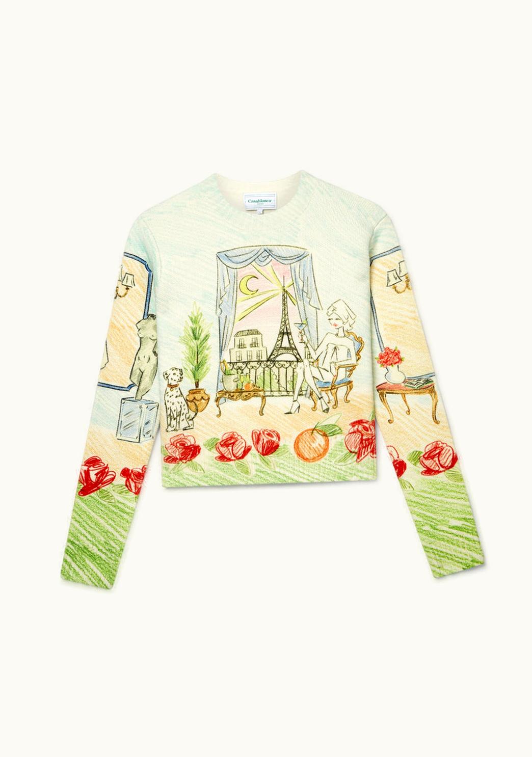 Casablanca Casablanca L'Appartement De Reve Printed Crew Neck Jumper