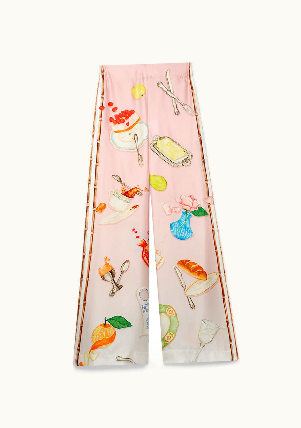 Casablanca Casablanca Ne Pas Deranger Printed Wide Leg Trousers