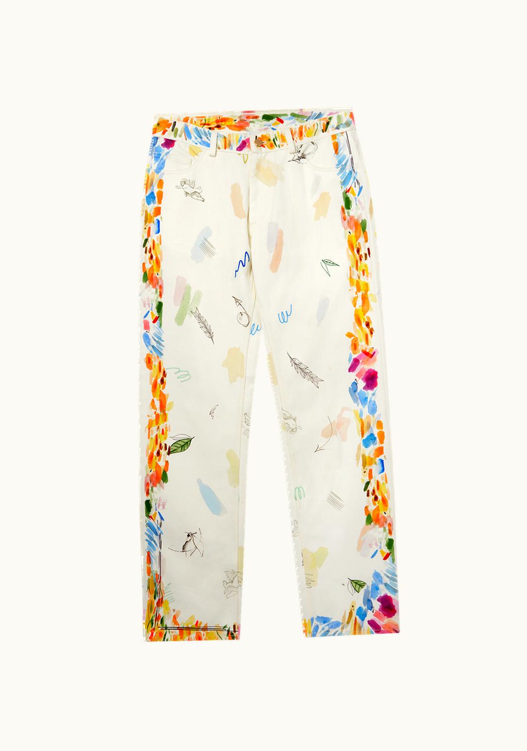 Casablanca Casablanca Work In Progress Organic Cotton Straight Leg Jeans Black