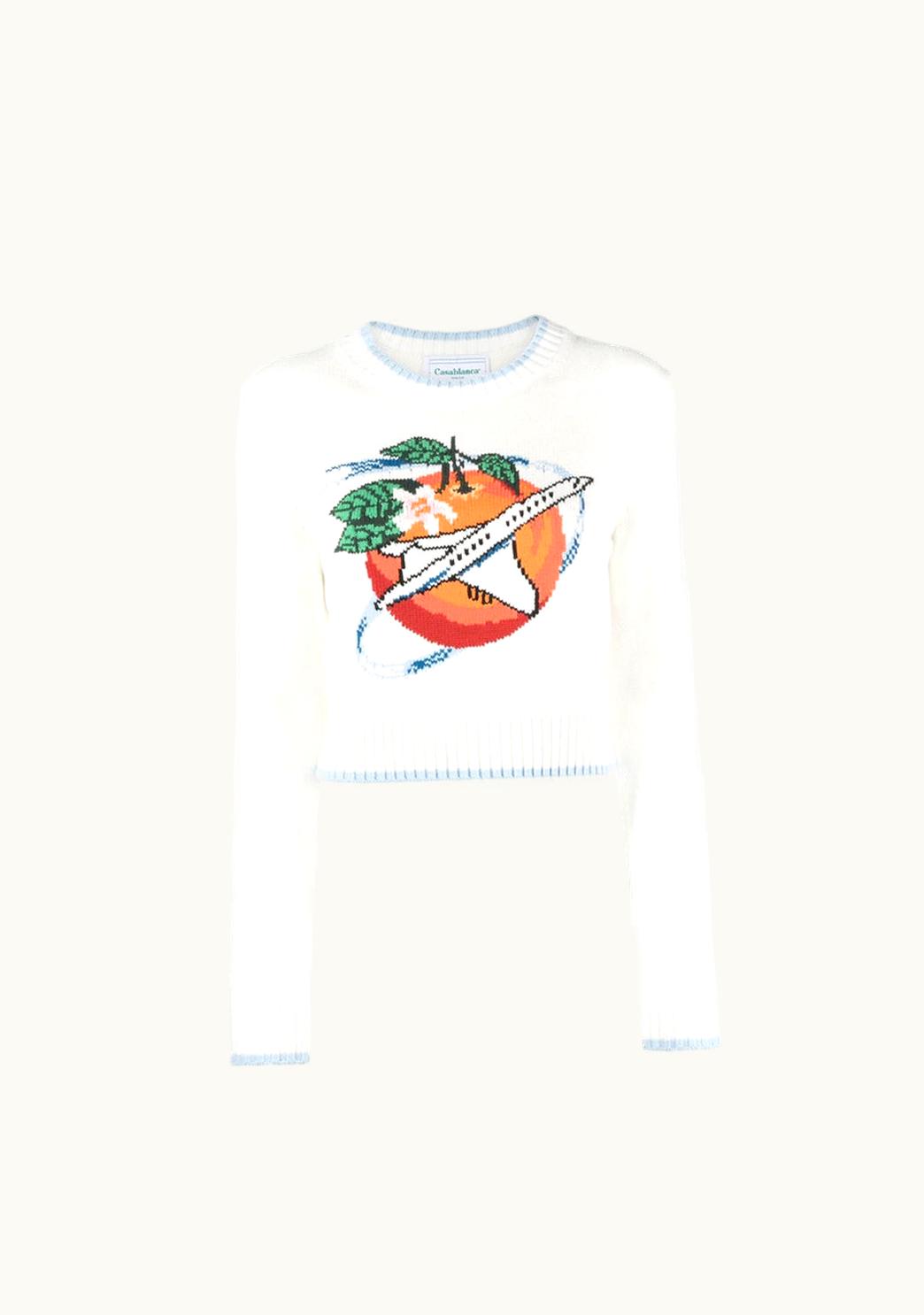 Casablanca Casablanca Orbite Autour De L'Orange Crew Neck Jumper
