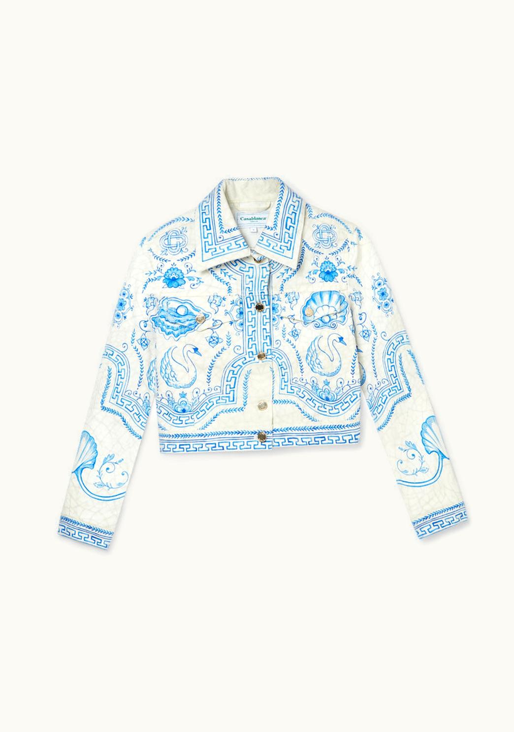 Casablanca Casablanca Plat A Dessert Classic Printed Denim Jacket