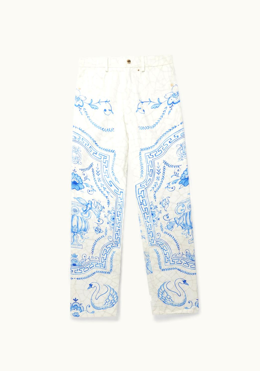 Casablanca Casablanca Plat A Dessert Printed Straight Leg Jeans
