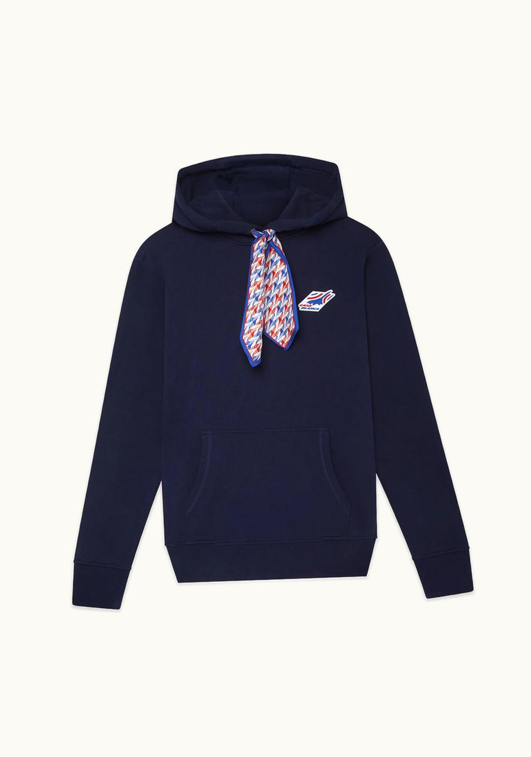 Casablanca Casablanca Air Casablanca Patch Silk Scarf Hooded Sweatshirt