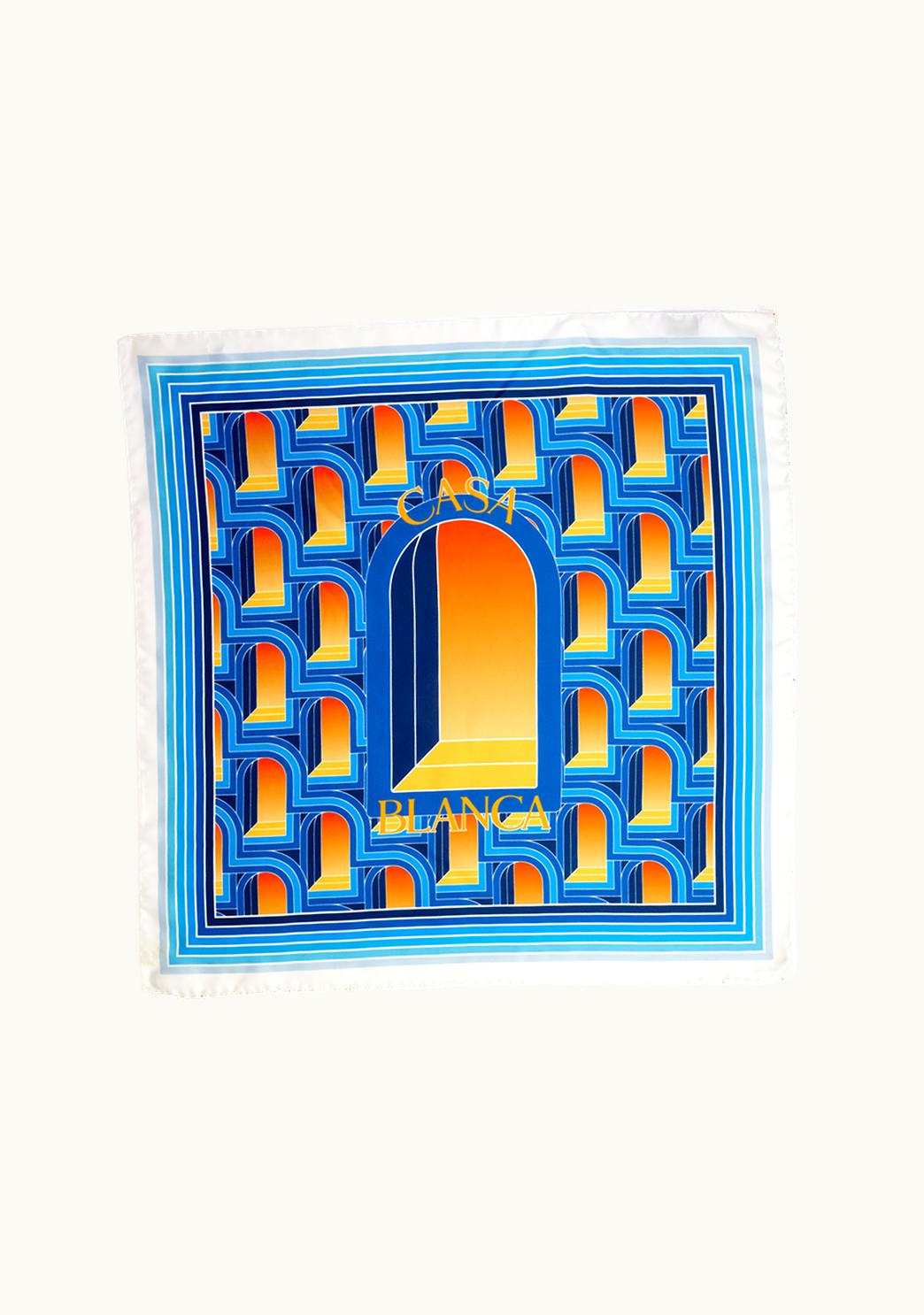 Casablanca L'Arche De Jour Casablanca Medium Silk Scarf Multi-Colored