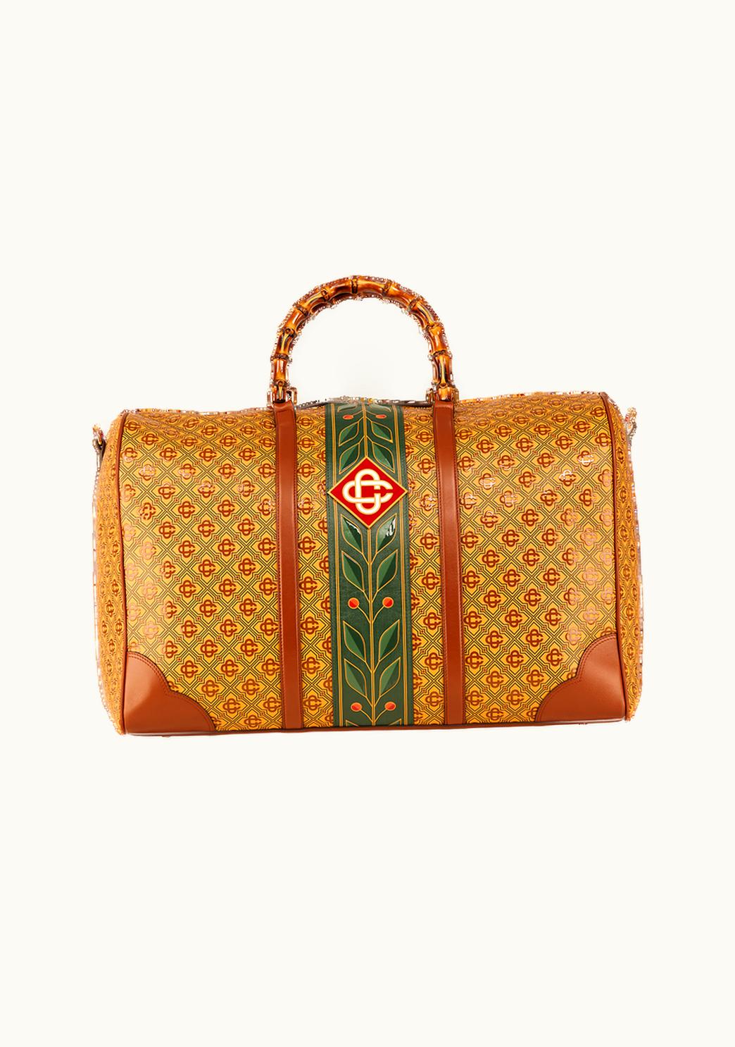 Casablanca Casablanca Brown Leather Diamond Monogram Grand Bag