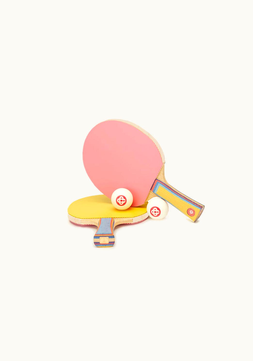 Casablanca Casablanca Pink & Yellow Casablanca Table Tennis Set
